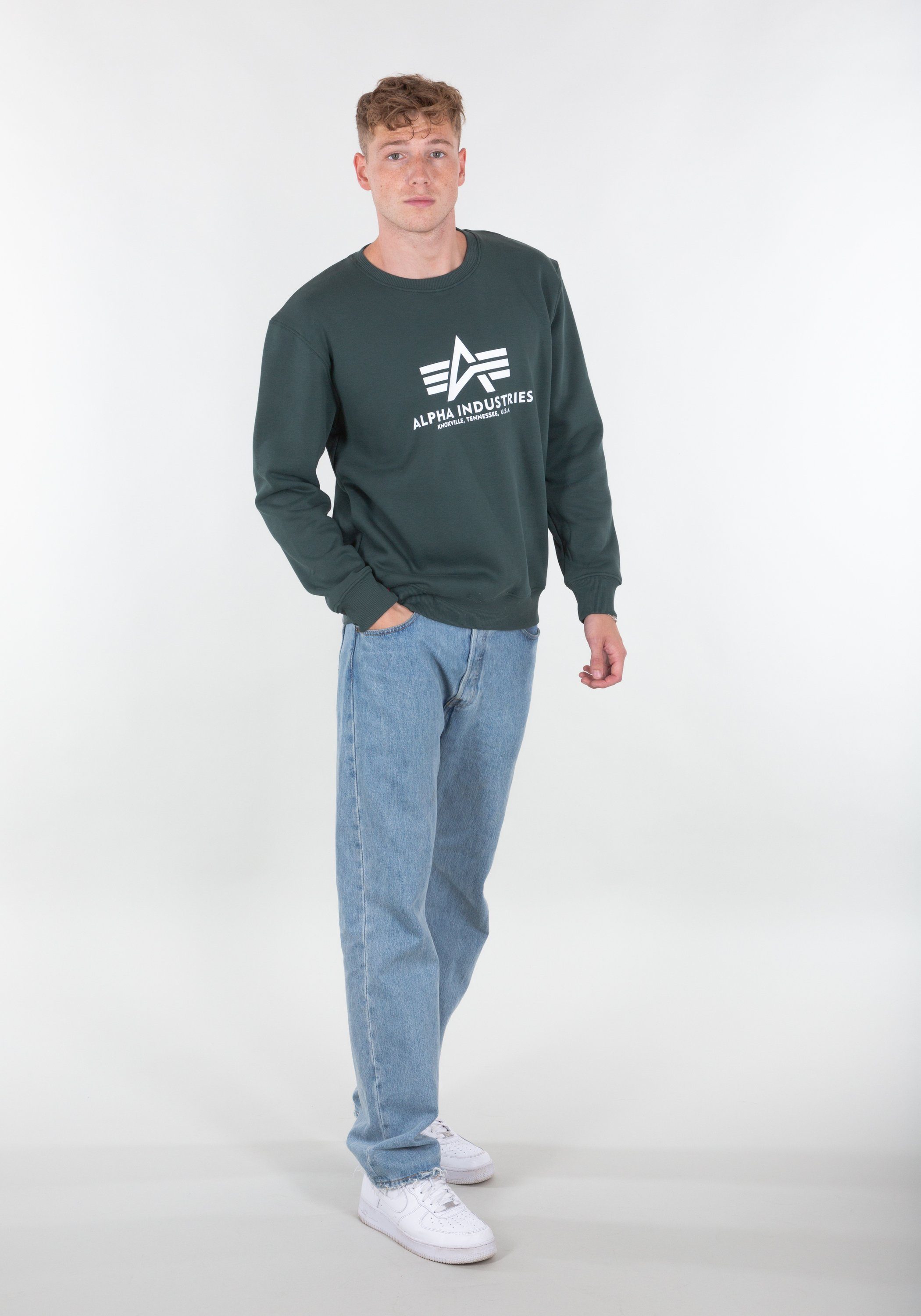 navy Sweater - Alpha green Industries Alpha Men Sweater Basic Sweatshirts Industries