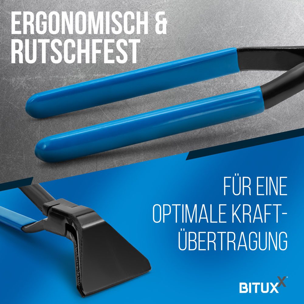 Bituxx Zangenset Falzzangen gerade 45 Grad 90 Grad Blau, Spar-Set 3-tlg., MS-16202