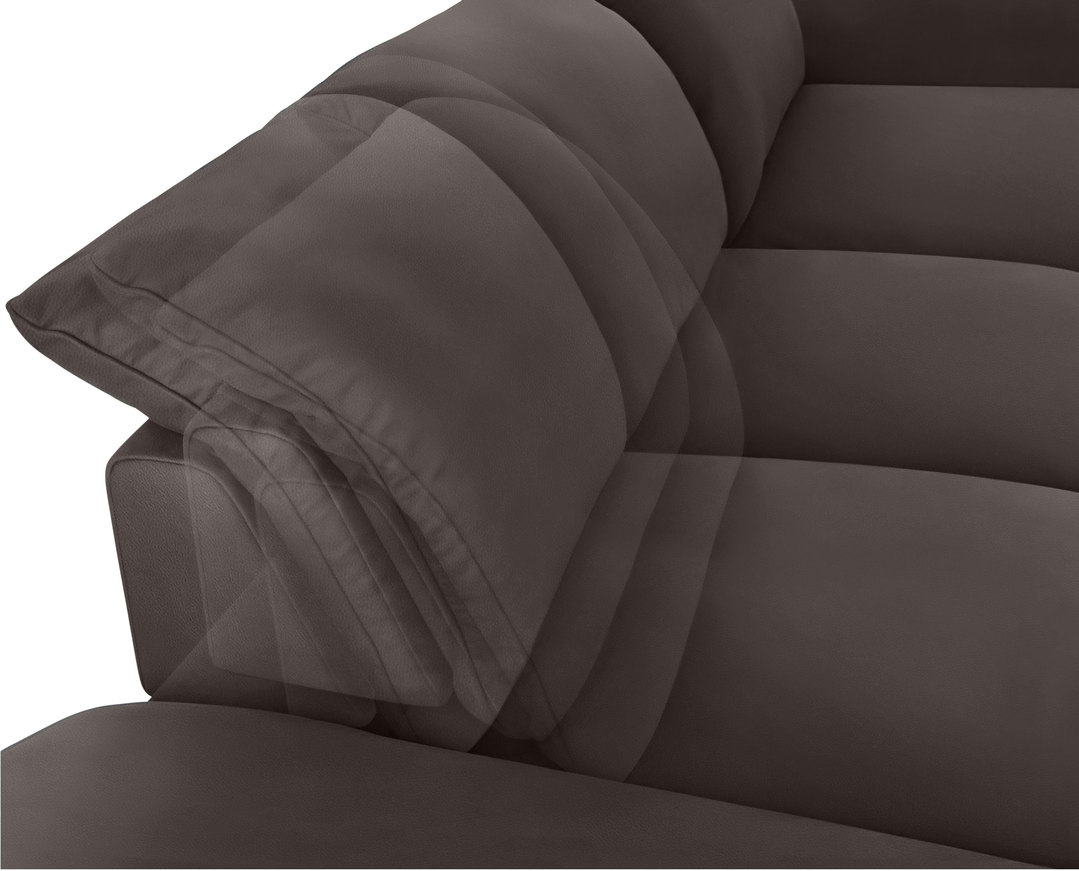 W.SCHILLIG Ecksofa silber enjoy&MORE, Breite Sitztiefenverstellung, 340 Füße matt, cm mit