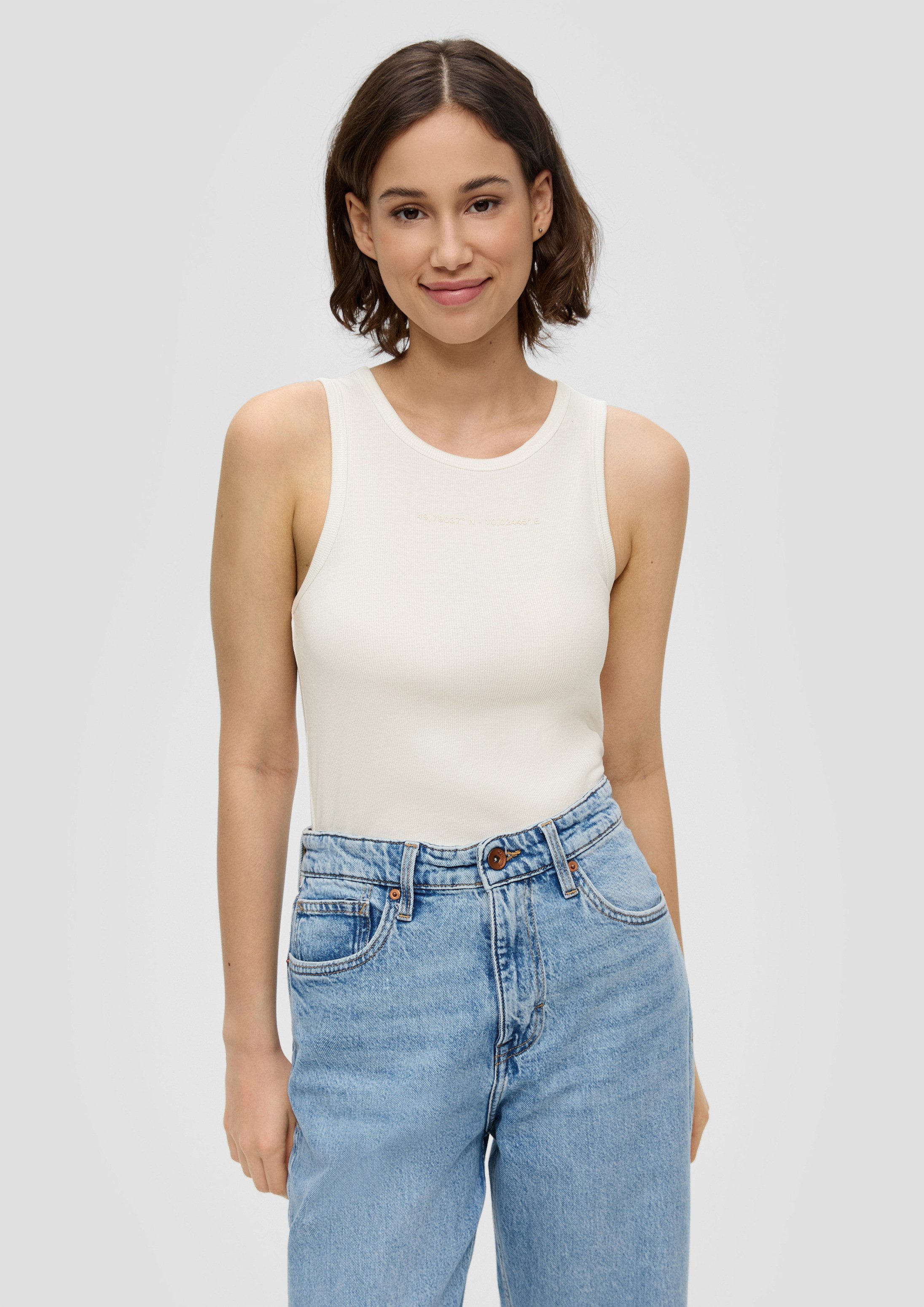 QS Muskelshirt T-Shirt Tanktop aus Rippware