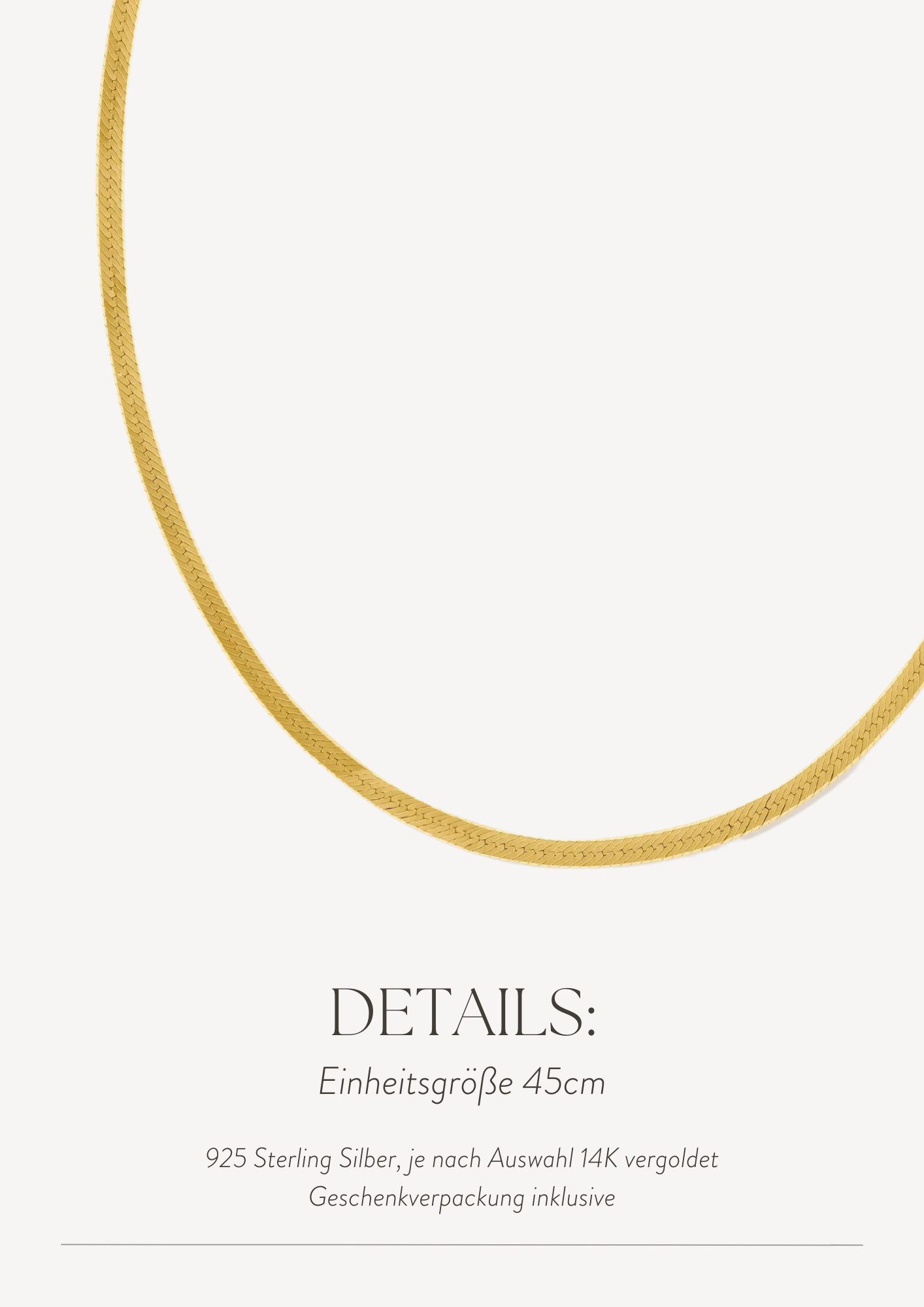 Einzelstück Schlangenkette Halskette ITALIAN COLLIER Gold