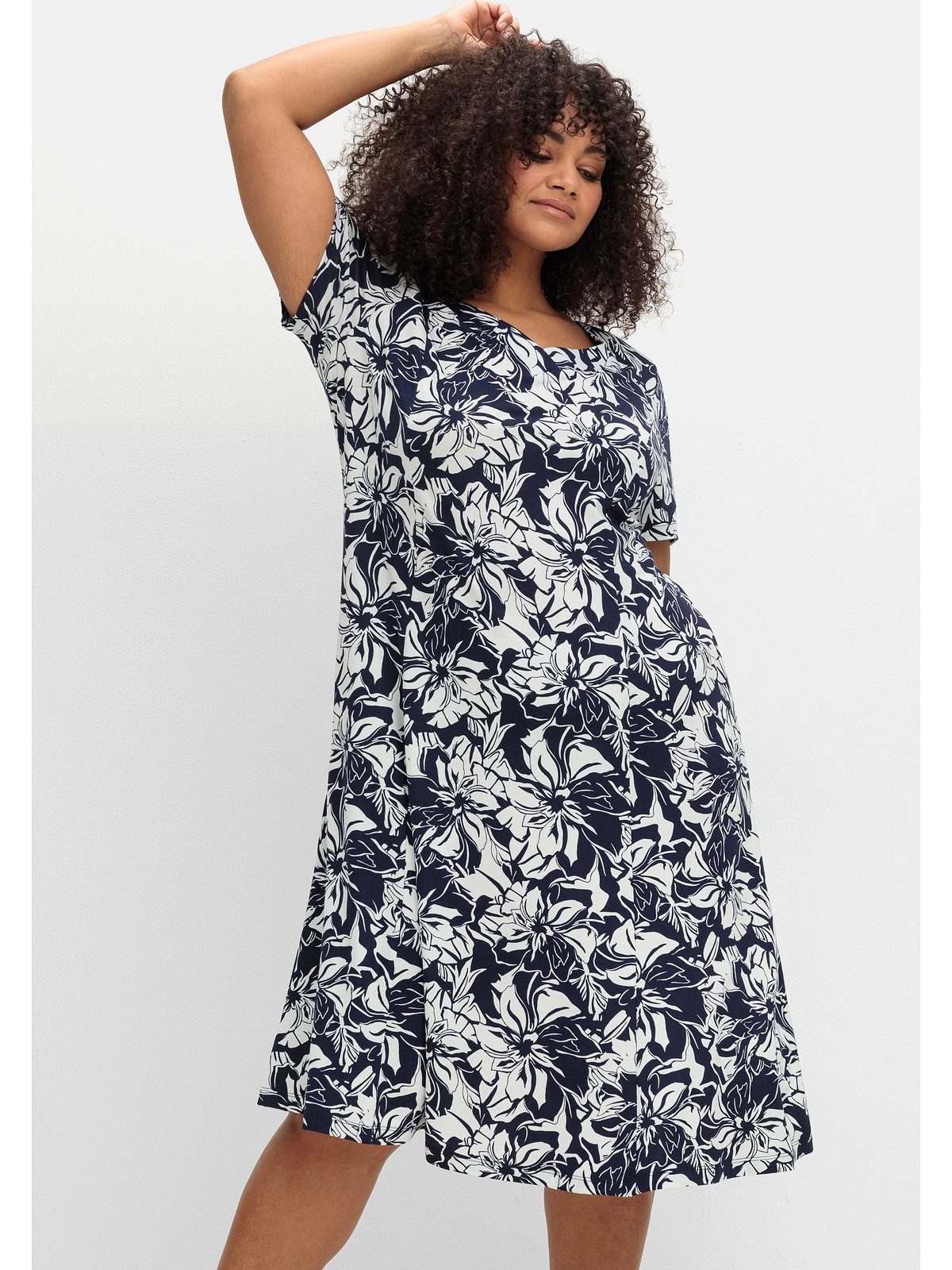 Sheego Jerseykleid Große Größen in A-Linie, günstig online kaufen