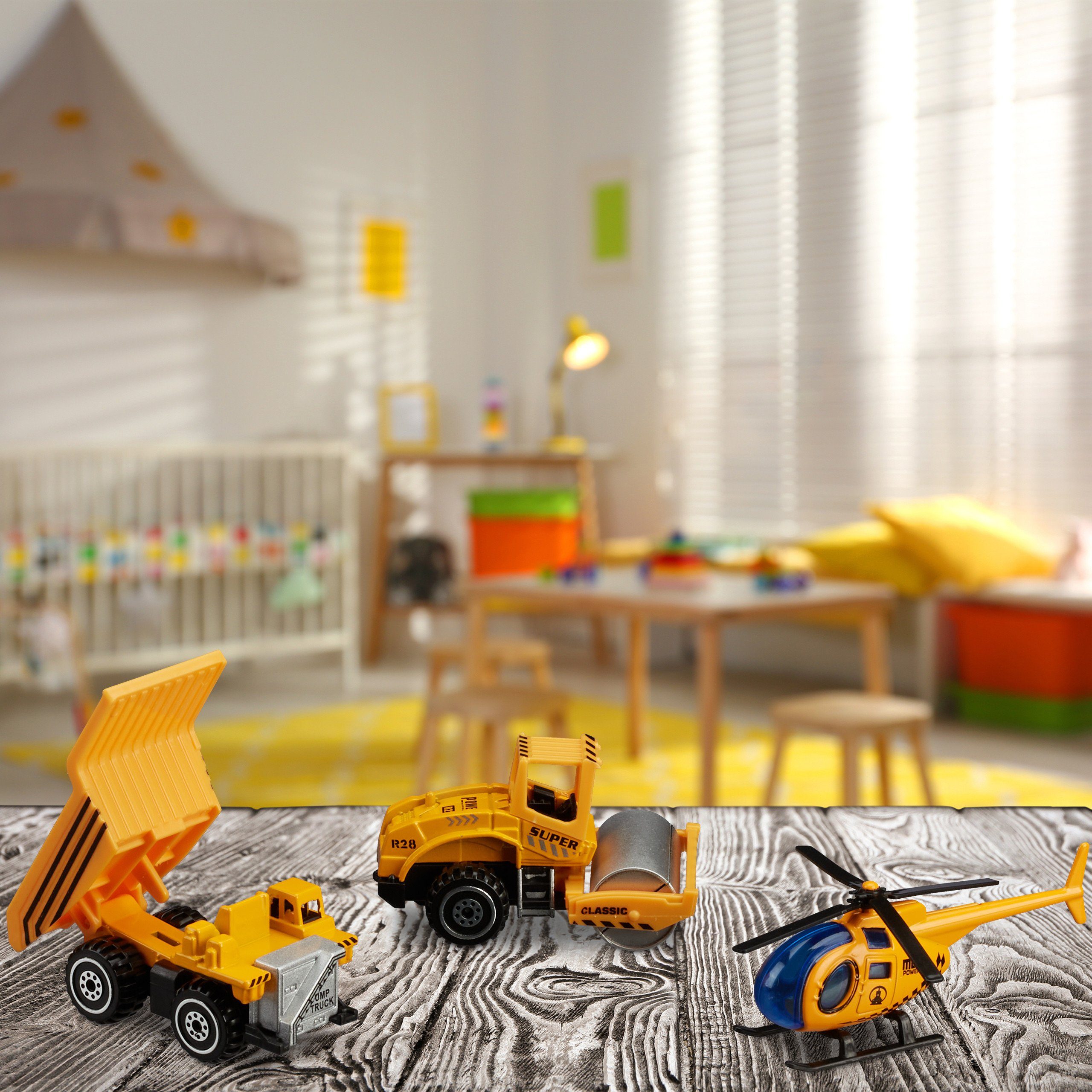 relaxdays Spielzeug-Auto Baustellenfahrzeuge Kinder 6er Set günstig online kaufen