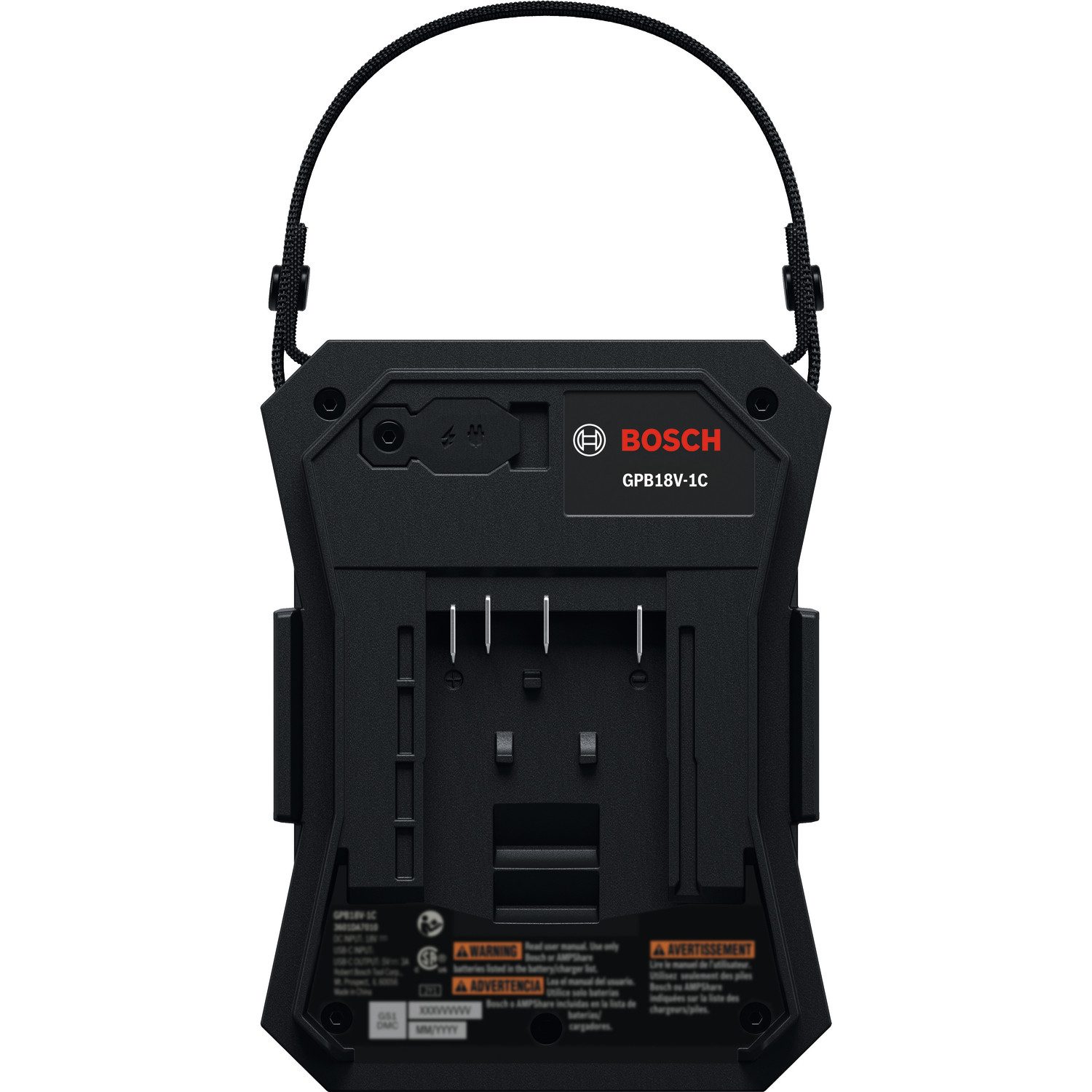 Bosch Professional GPB 18V-1 C Professional solo Bluetooth-Lautsprecher (inkl. Batterieabdeckung, ohne Akku und Ladegerät)