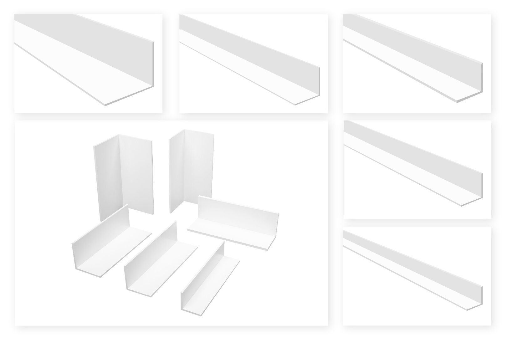 Hexim Winkelprofil Winkelleiste 327 - gleichschenklig (Winkelprofile gleichschenklig weiß - PVC Kunststoffwinkel, Auswahl Maße & Stärke (20x20mm) Fenster Abdeckleisten L-Profil Eckleiste)