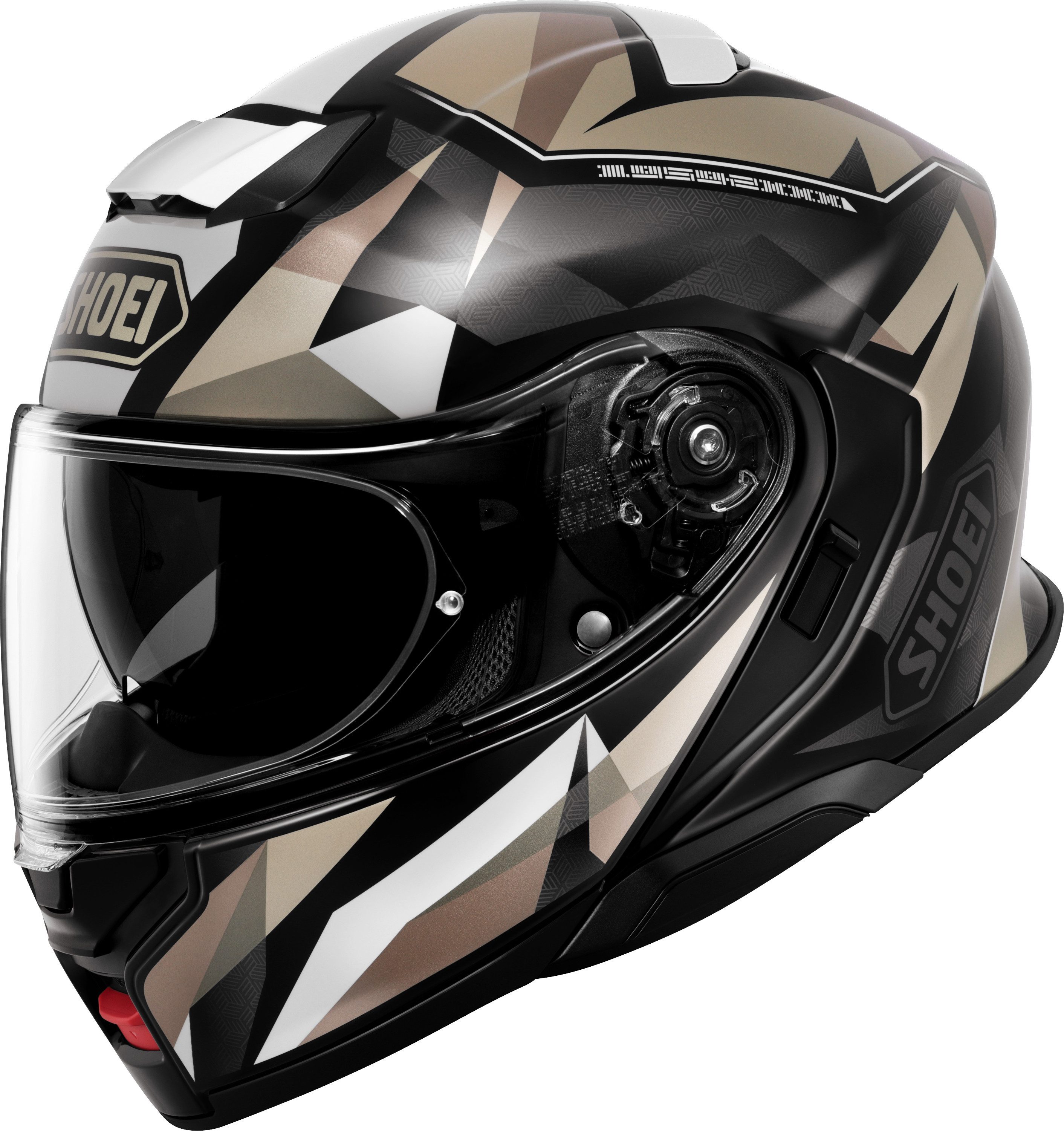 Shoei Motorradhelm, Neotec 3 Fragments TC-10 Sand Grau Schwarz Motorrad Klapphelm
