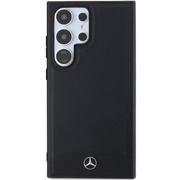 Mercedes Benz Handyhülle Case Galaxy S24 Ultra Echtleder MagSafe schwarz Logo 6,8 Zoll, Kantenschutz