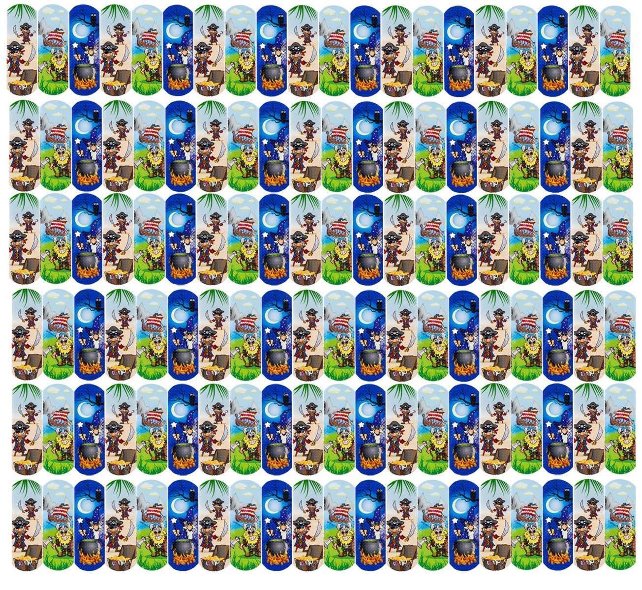 FIGO Wundpflaster 120 bunte Kinderpflaster 56x19mm für kleine Verletzungen (Stück, 120 St., Kinderpflaster)