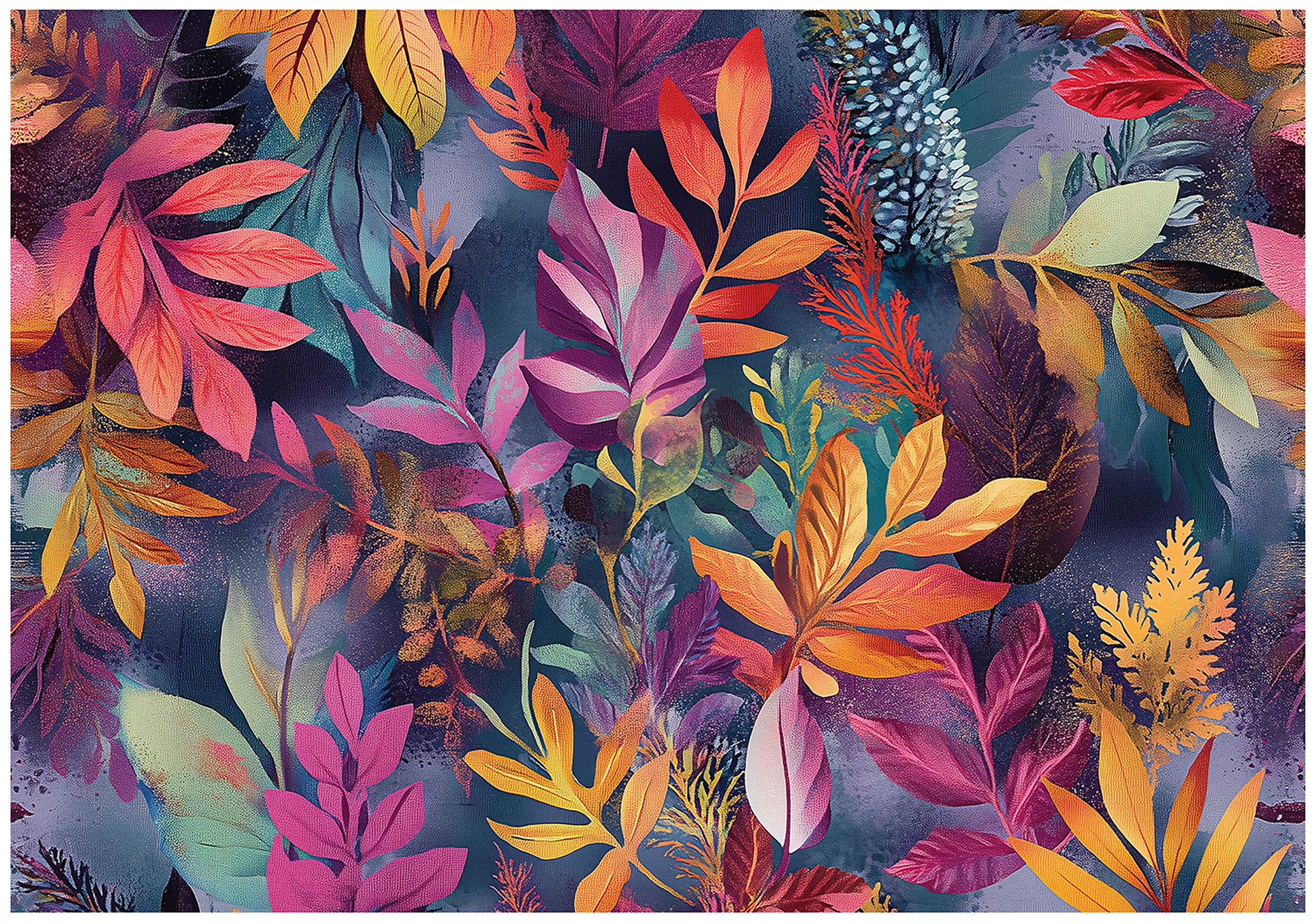 Wallarena Fototapete Blätter Bunt Natur Vlies Tapete Wohnzimmer Schlafzimme günstig online kaufen