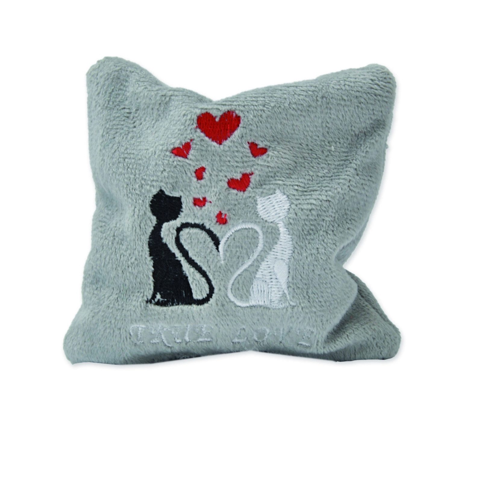Aumüller Raschelkissen Katzenspielkissen True Love Mini, Schmuseplüsch grau günstig online kaufen