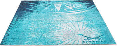 Teppich Keitum 011, Sansibar, rechteckig, Höhe: 3 mm, Flachgewebe, modernes Design, Motiv Kompass