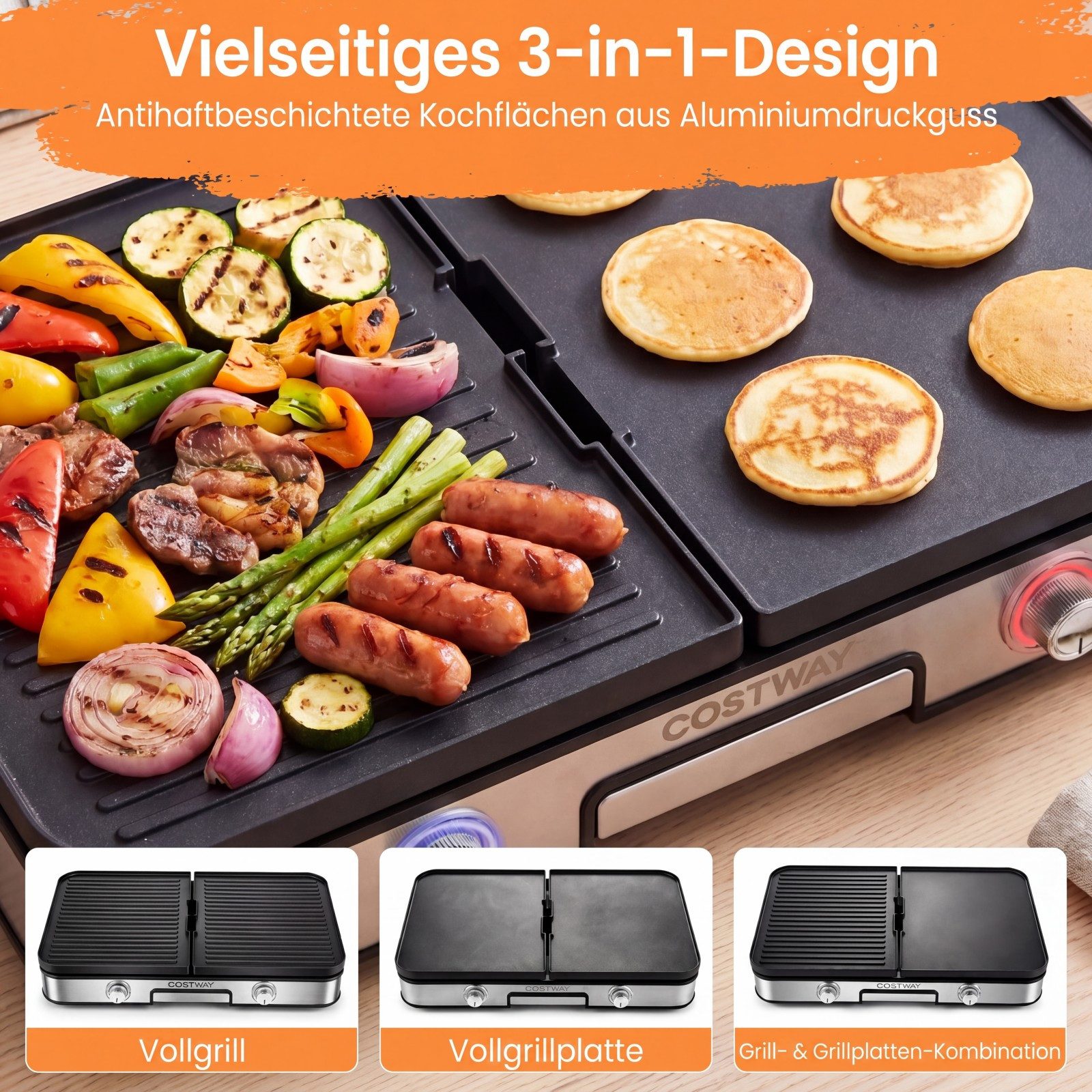 COSTWAY Tischgrill, 2000 W