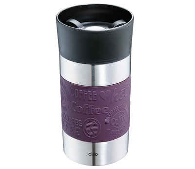 Cilio Thermobecher Thermobecher Isolierbecher Travel Mug coffee to go Becher cilio, Material: Edelstahl, Kunststoff