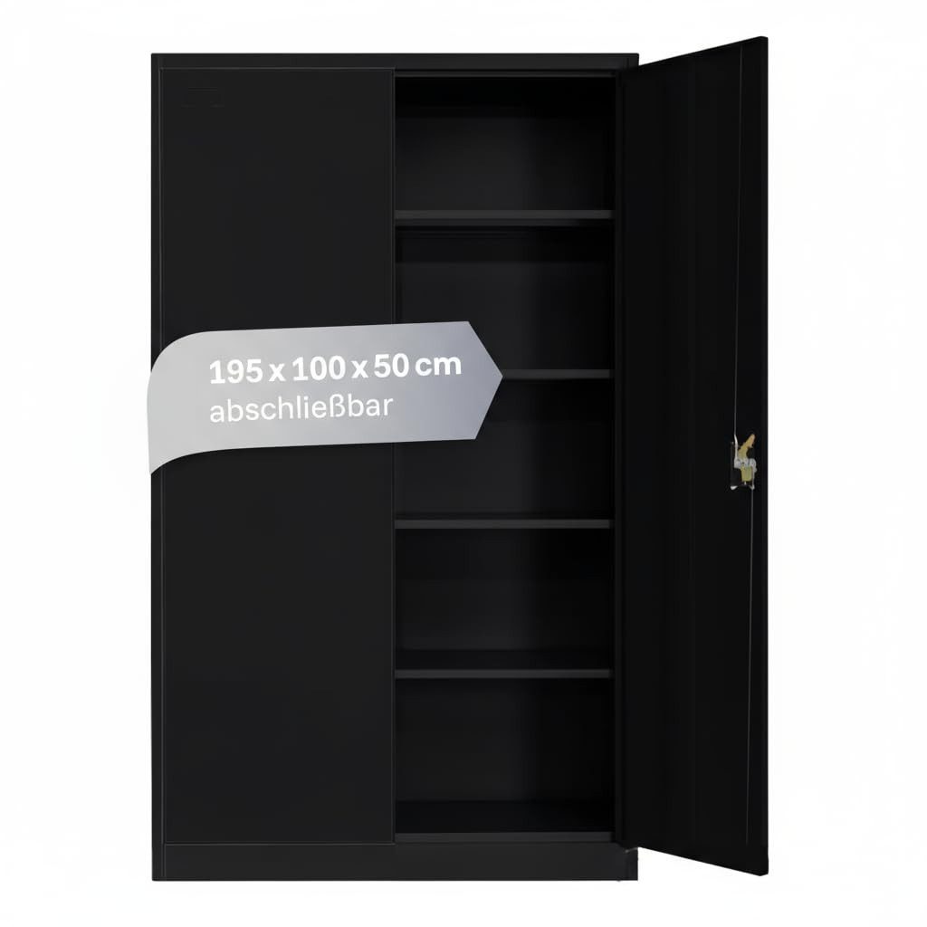 LagerZwei Aktenschrank Mehrzweckschrank 195x100x50 cm (1-St) abschließbar