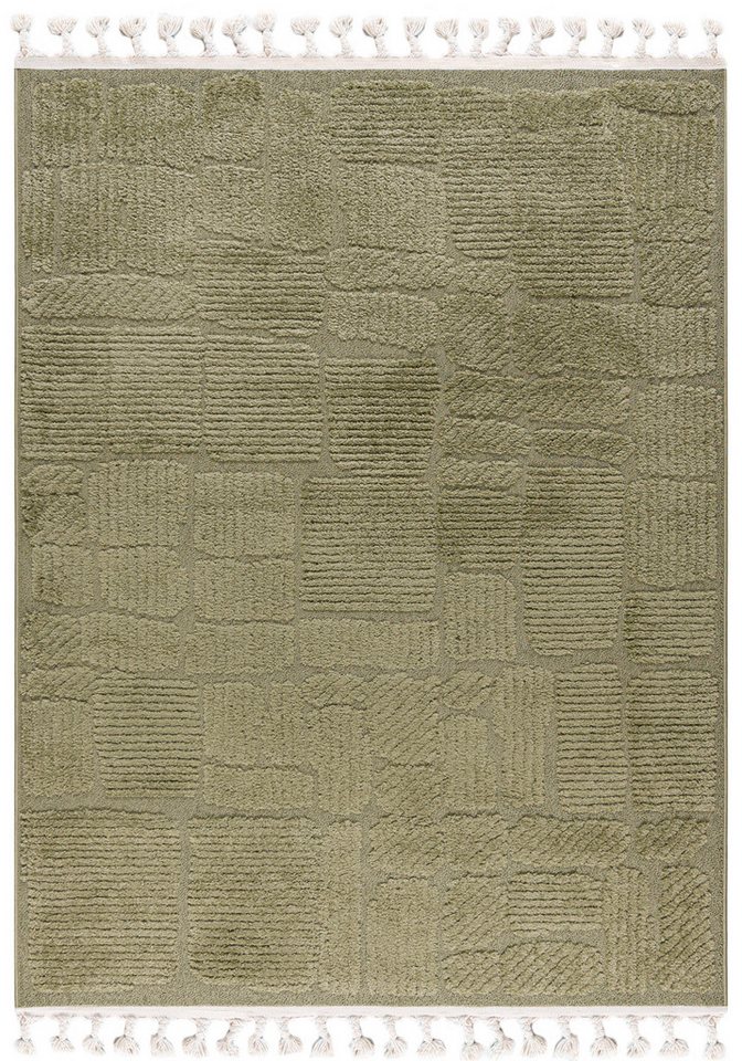Mazovia Designteppich Geometrisch Wohnzimmer, Schlafzimmer, Esszimmer, Büro, 80 x 150 cm, Fußbodenheizung