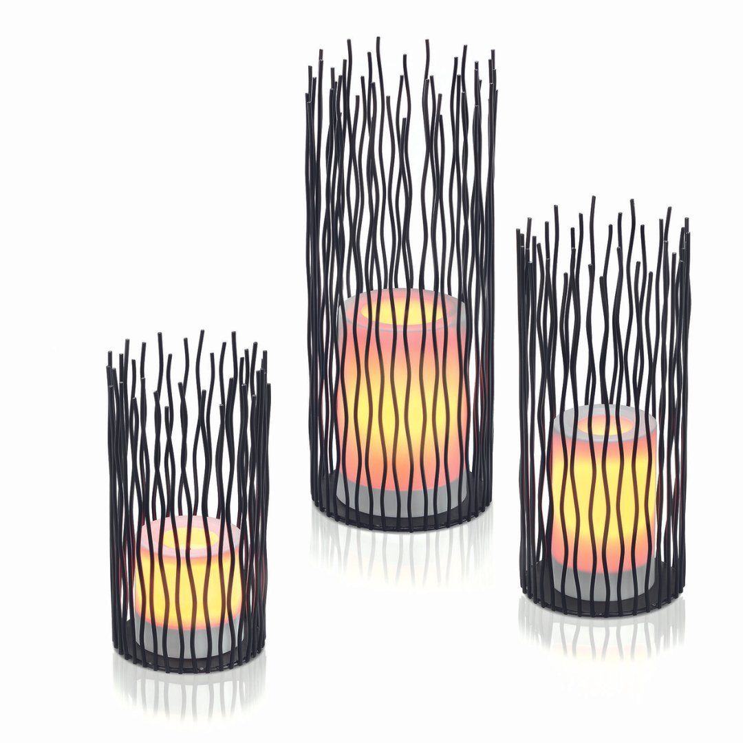 technik@all LED Gartenleuchte Tischleuchten Metall "Simba" 3er-Set batterie günstig online kaufen