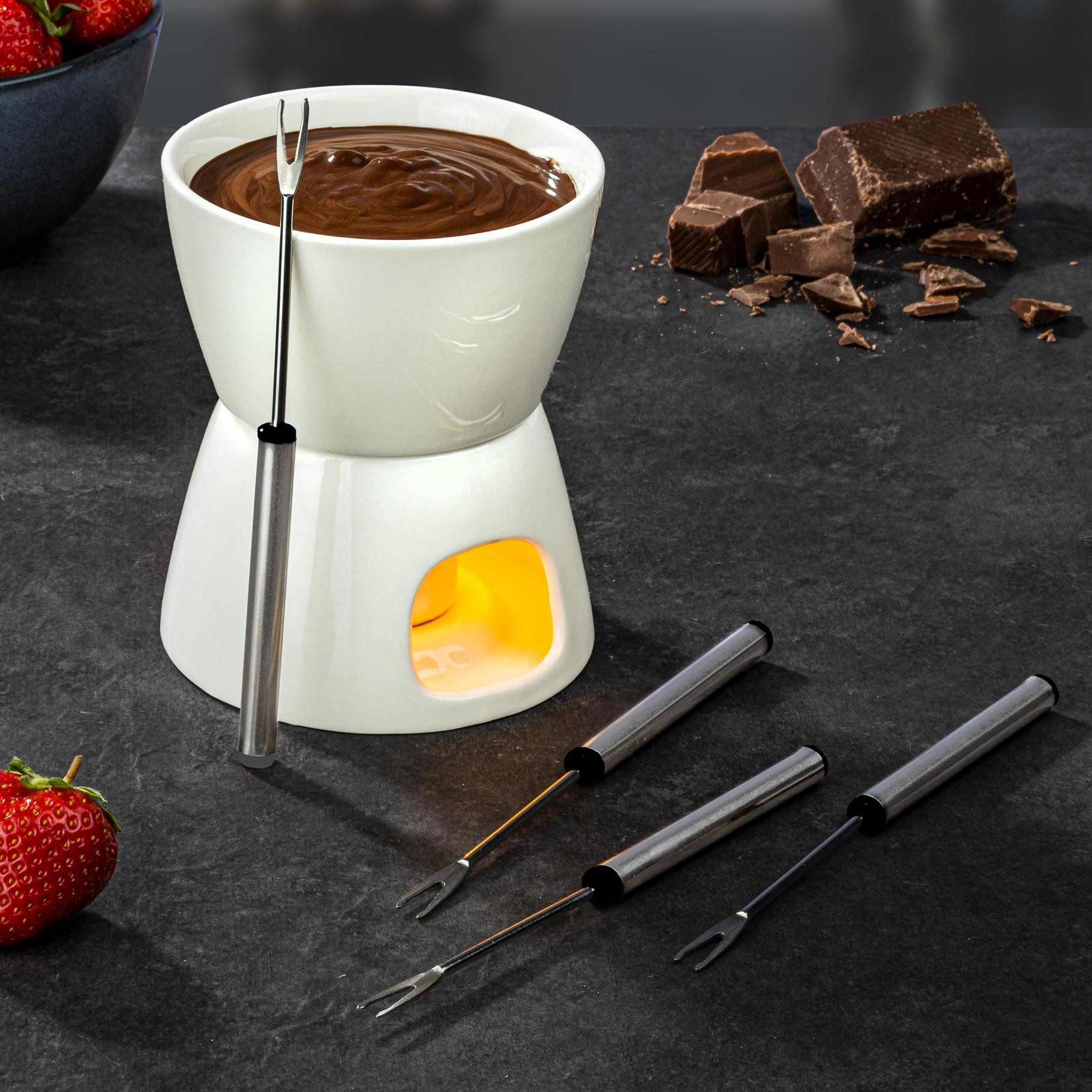 Bambelaa! Fondue Schokoladen Schoko Fondue Set Schokoladenfondue Schokofondue Teelicht