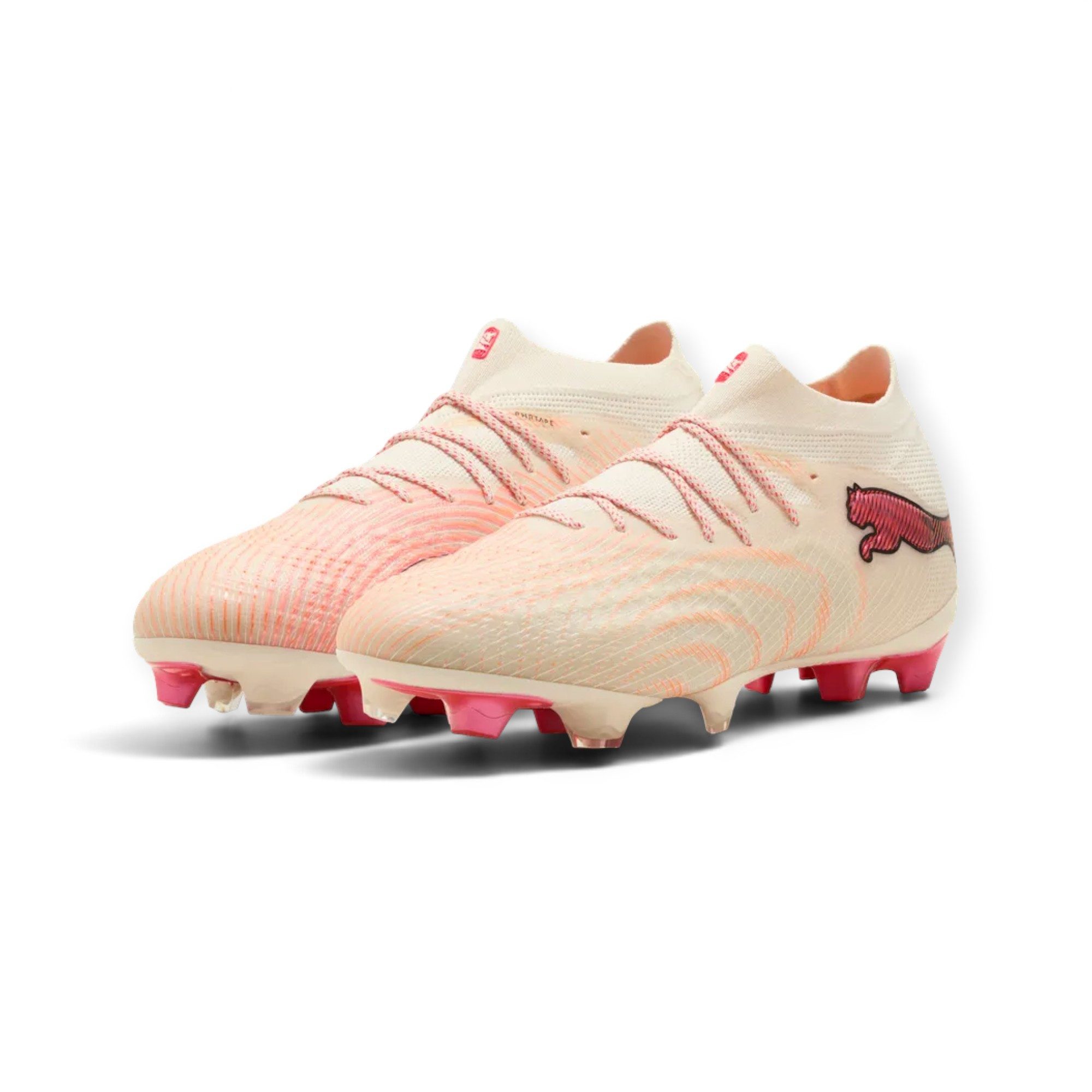 PUMA Future 9 Ultimate FG (für festen Boden) creamweiss/rot Herren Fußballschuh