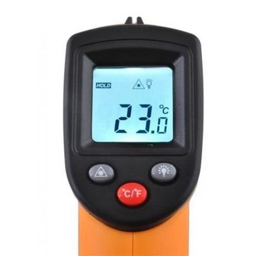 ISO TRADE Lasermessgerät Laserthermometer, (Komplett-Set, 1 St., -50°C 380°C Pyrometer Messgerät), Infrarot Digital IR Thermometer mit Laser