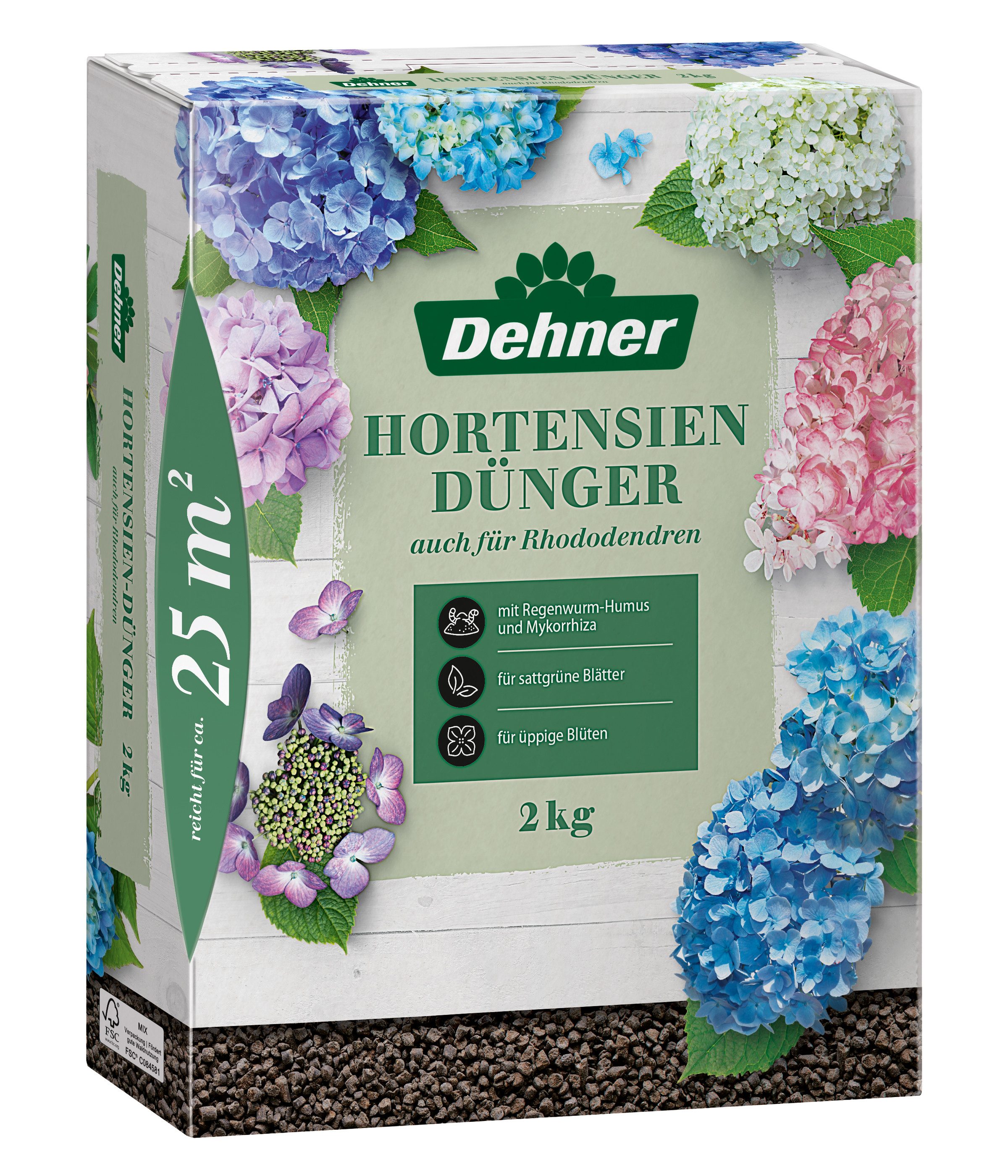 Dehner Gartendünger Hortensiendünger, hochwertiger NPK-Dünger für Laubgehölze, organisch mit Spurennährstoffen