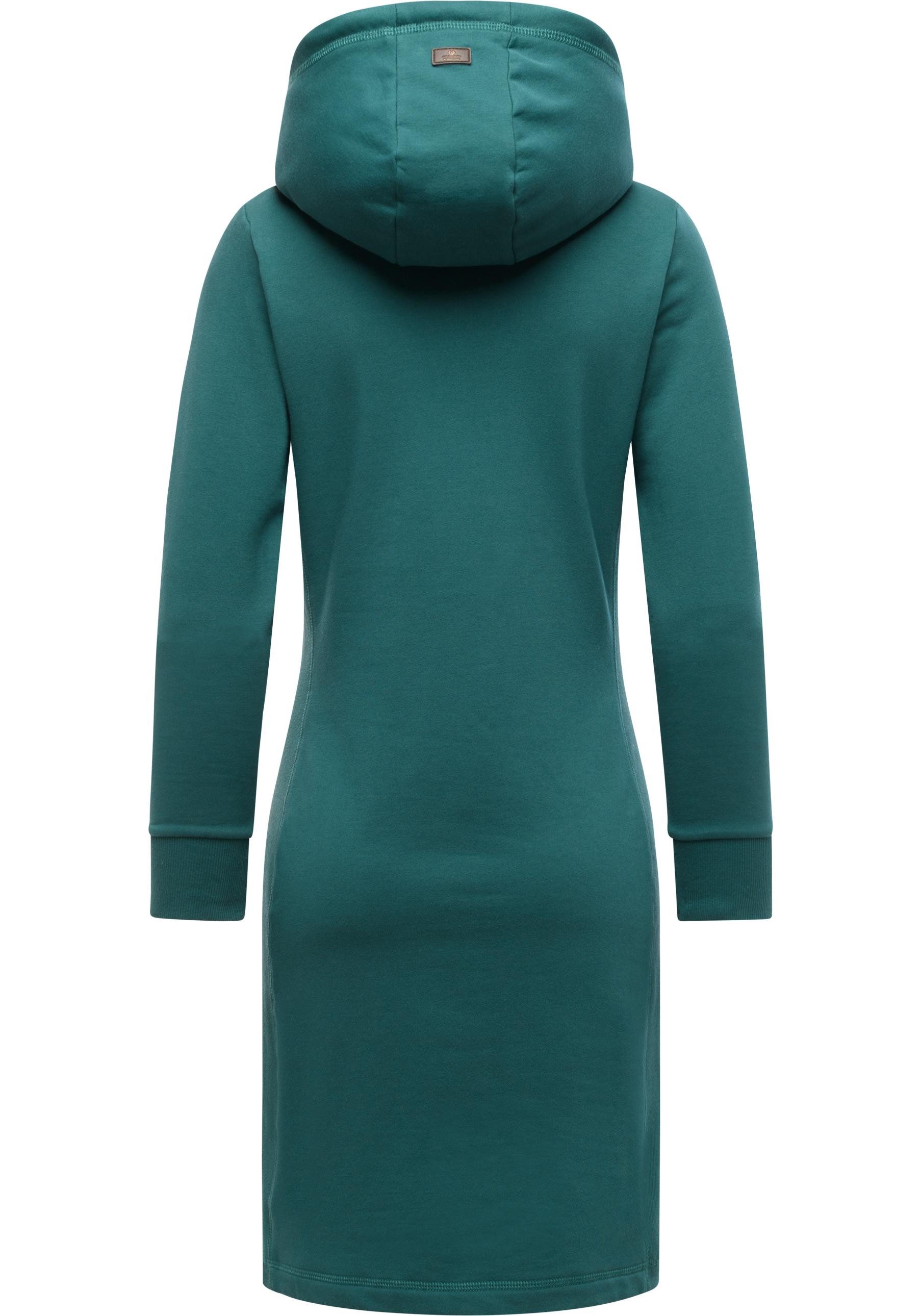Ragwear Sweatkleid Sabreen Langärmliges Baumwoll Kleid mit Kapuze