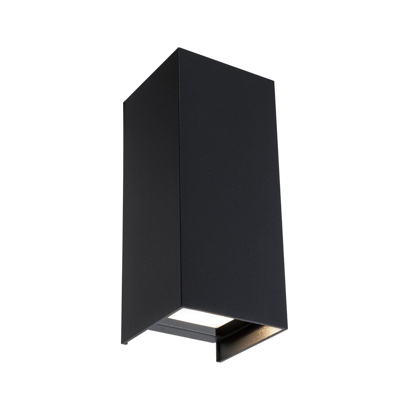 Paulmann LED Außen-Wandleuchte Flame eckig 65x70mm 3000K 2x2,8W 2x290lm 230V Anthrazit Aluminium, LED fest integriert, Warmweiß, IP44