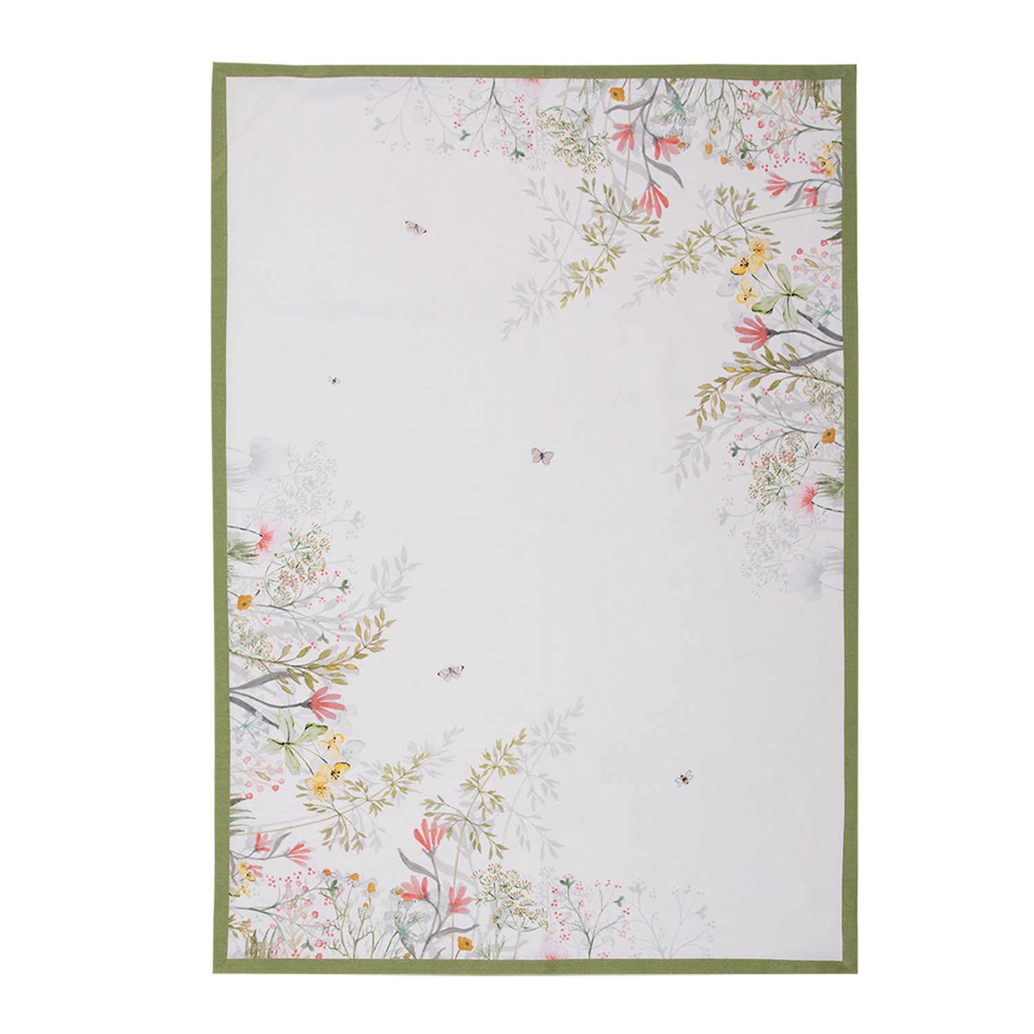 Clayre & Eef Geschirrtuch Wildflower Fields, (Set, 3-tlg., 3-teilig), Geschirrtücher (3 Stück), ca.50x70cm Baumwolle
