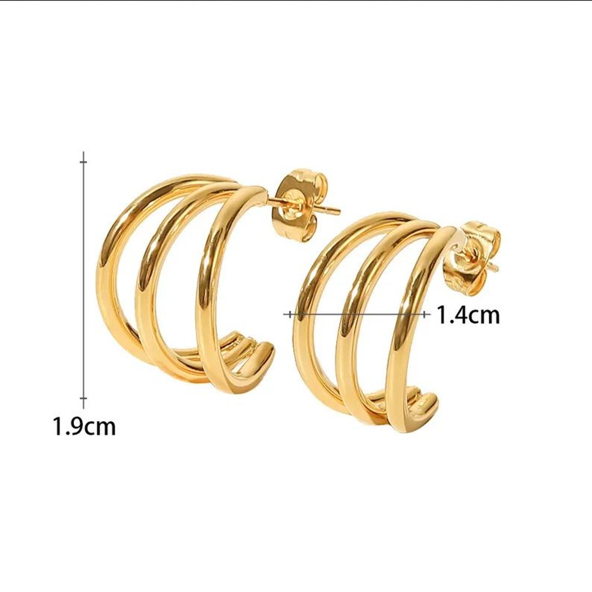 KARMA Paar Creolen Ohrrineg Damen Edelstahl Silber Gold od. Biocolor Ohrrin günstig online kaufen