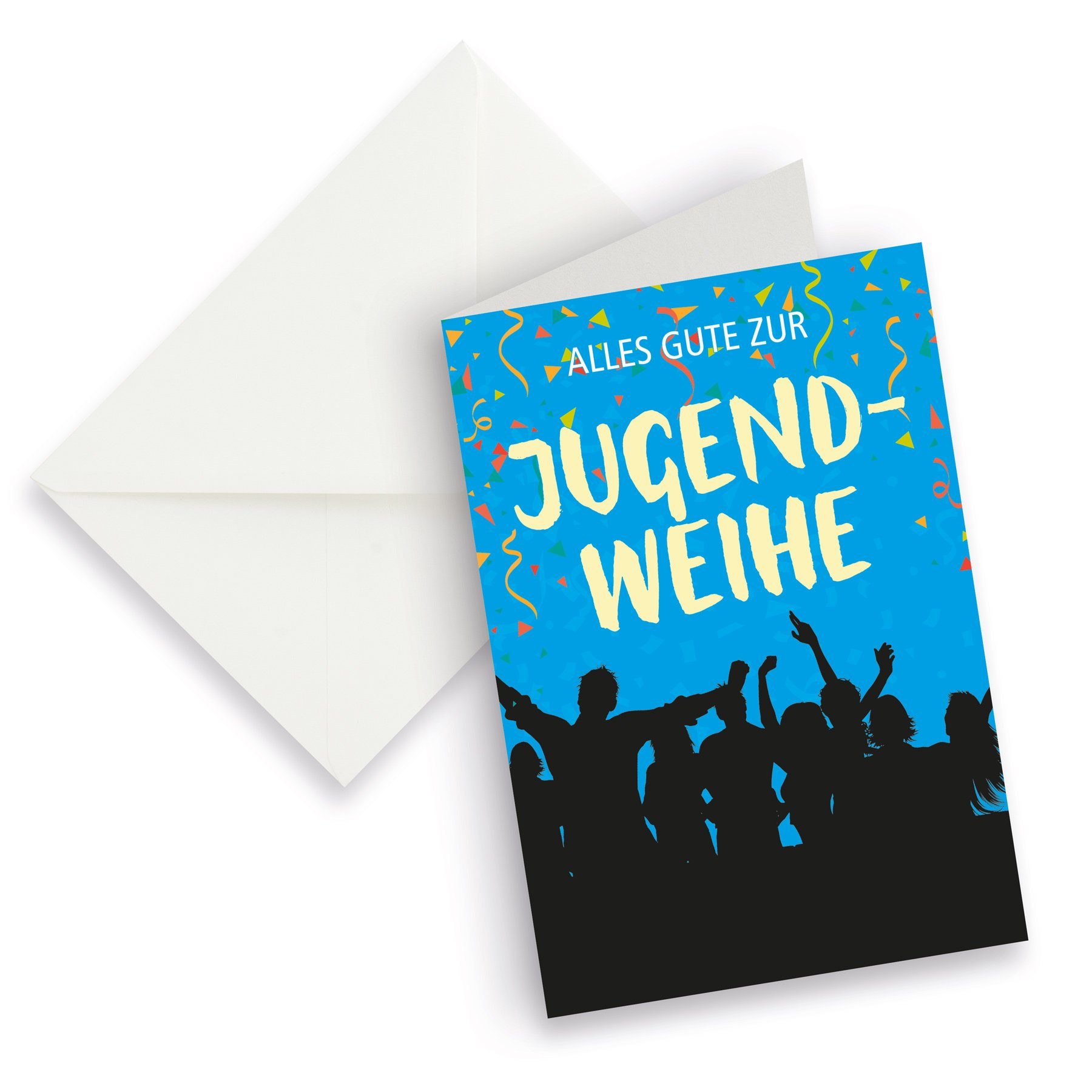 Grußkarten itenga XXL Klappkarte DIN A4 Alles Gute zur Jugendweihe und XXL Briefu