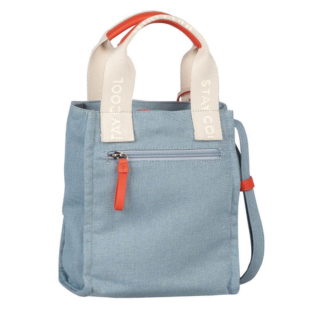 TOM TAILOR Denim Shopper Azura (Set, 2-tlg., Mit süßem Softeis-Hörnchen-Anhänger – zum Verlieben niedlich), Damen Umhängetasche, mit süßem Softeis-Hörnchen Anhänger