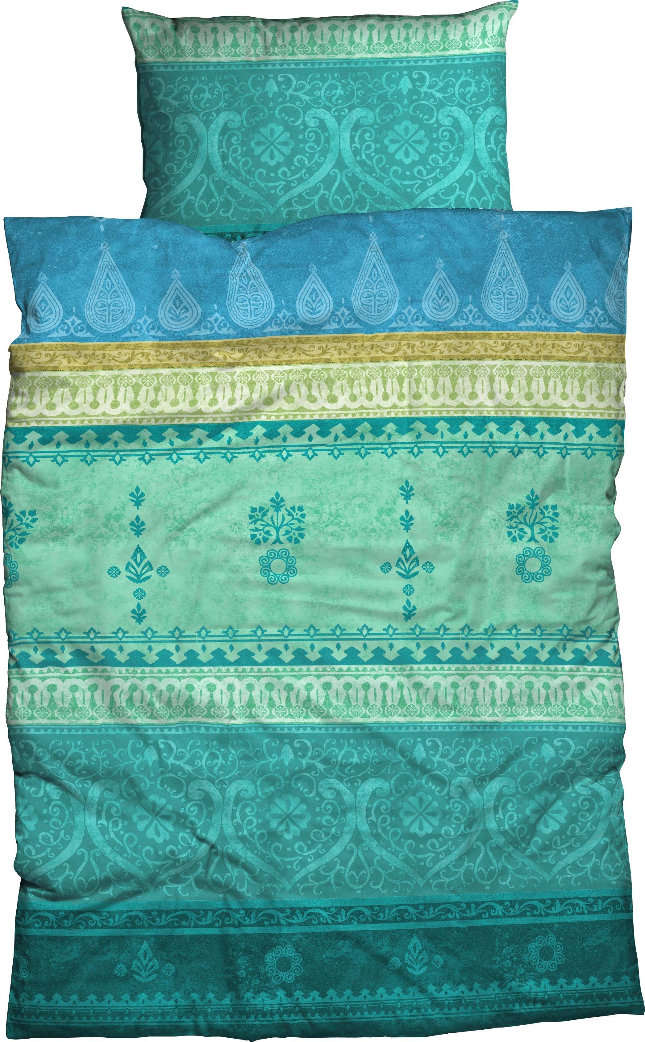 CASATEX Bettwäsche Indi, Satin, 2 teilig, romantisch, orientalisch, weich und gemütlich