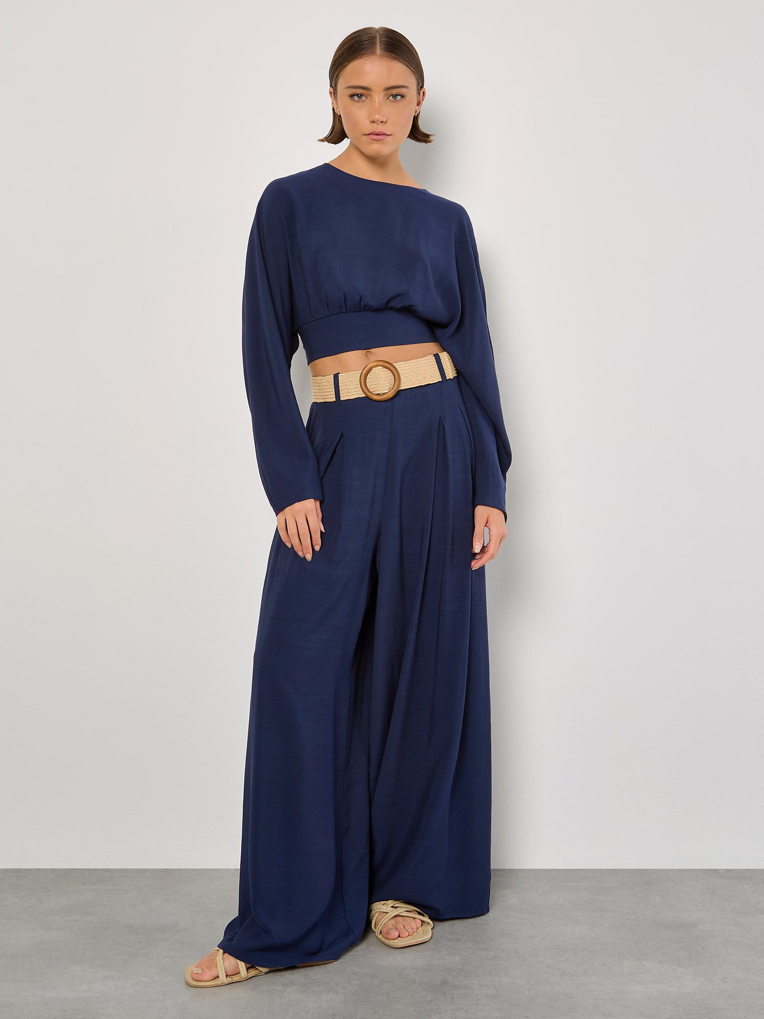 Apricot Blusentop Crop Batwing Top, mit günstig online kaufen
