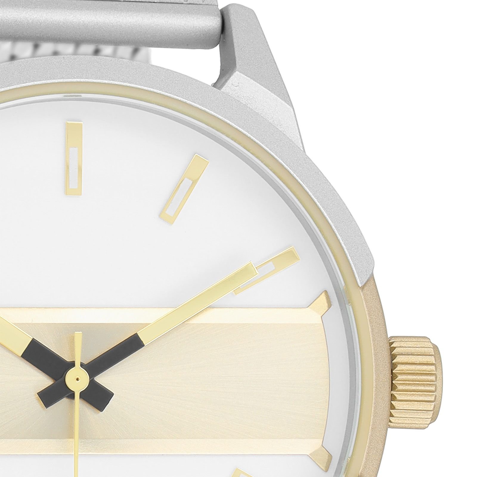 OOZOO Quarzuhr Oozoo Herren Armbanduhr Timepieces Analog, (Analoguhr), Herrenuhr rund, extra groß (ca 48mm) Metall, Mesharmband, Casual-Style