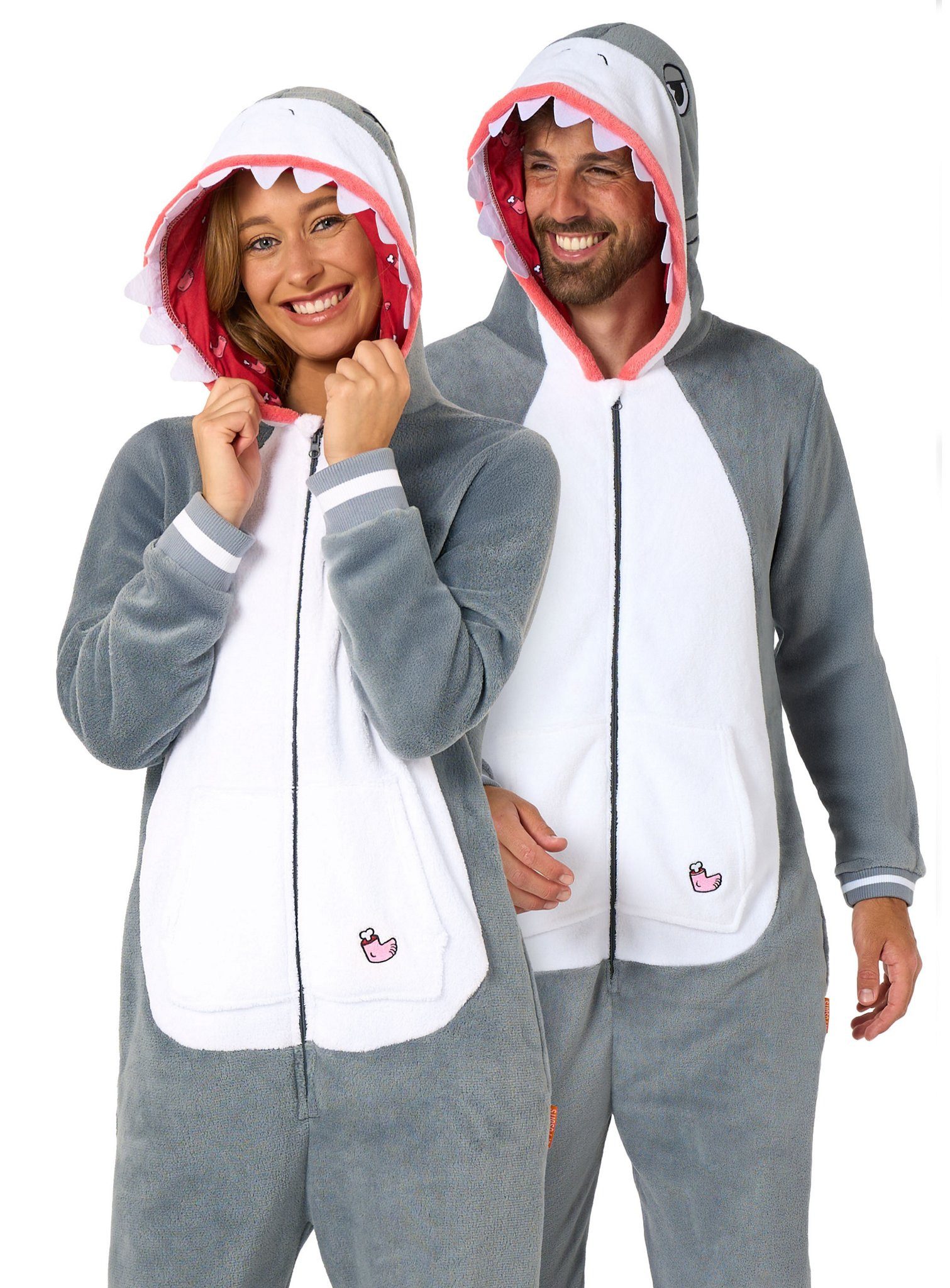 Opposuits Kostüm Hai Onesie, Der Overall beweist: jedes Tier eignet sich zu günstig online kaufen