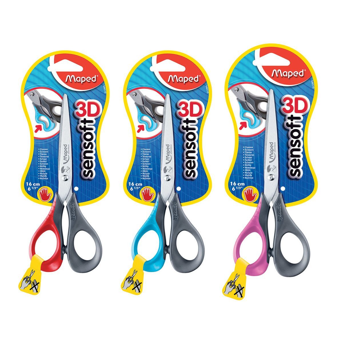 MAPED Scheren-Set Maped Schere LH Sensoft 16cm Blister