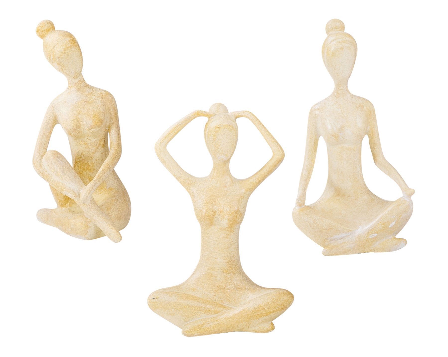 Levandeo® Dekofigur, 3er Set Yoga Deko günstig online kaufen