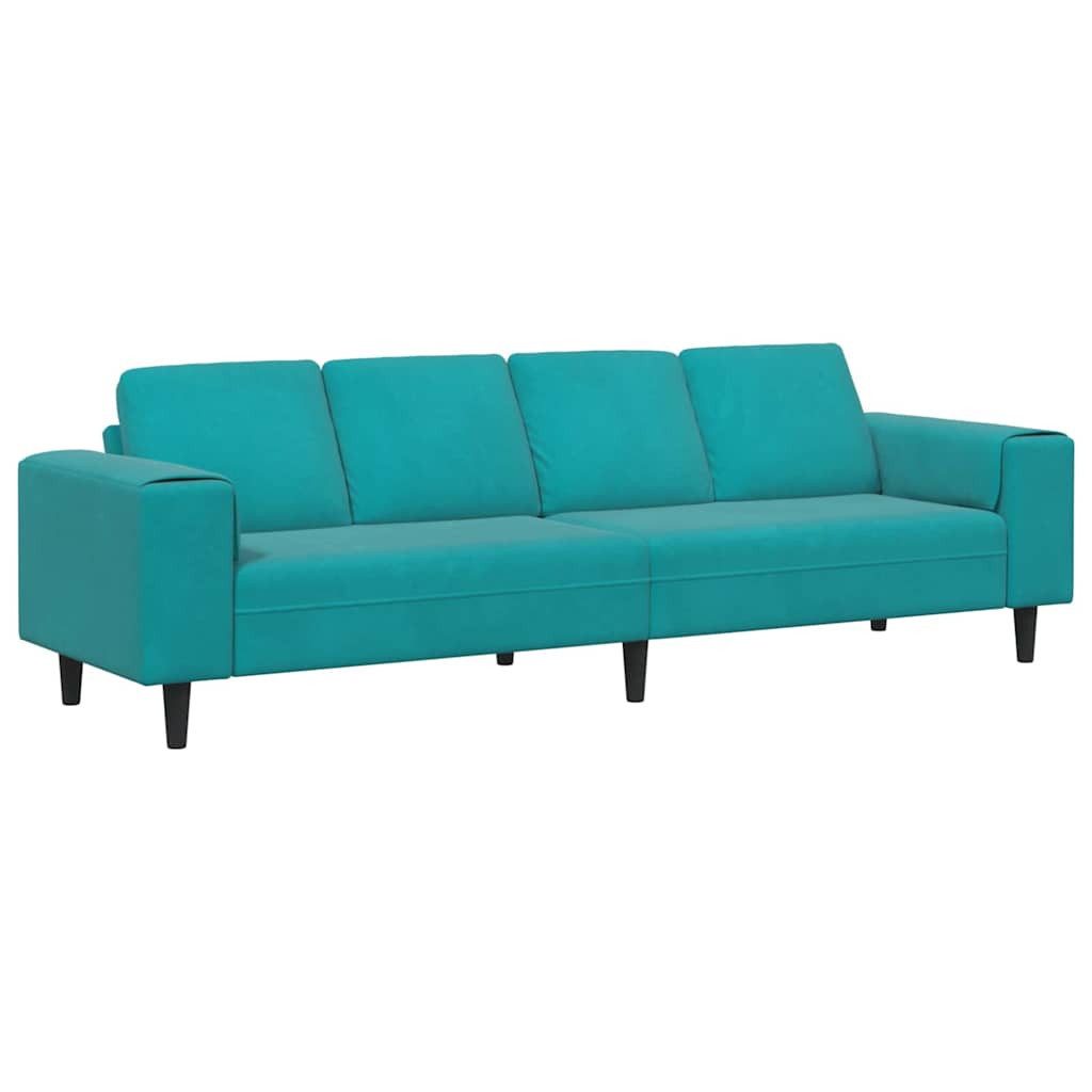 vidaXL Sofa Wohnzimmer Couch Türkis 250 x 188 x 76 cm, 1 Teile