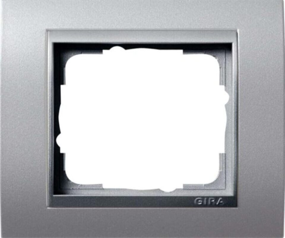 GIRA Abdeckrahmen GIRA 021136 Abdeckrahmen 1fach Zwischen rahmen F/Alu Event Farbe Alu