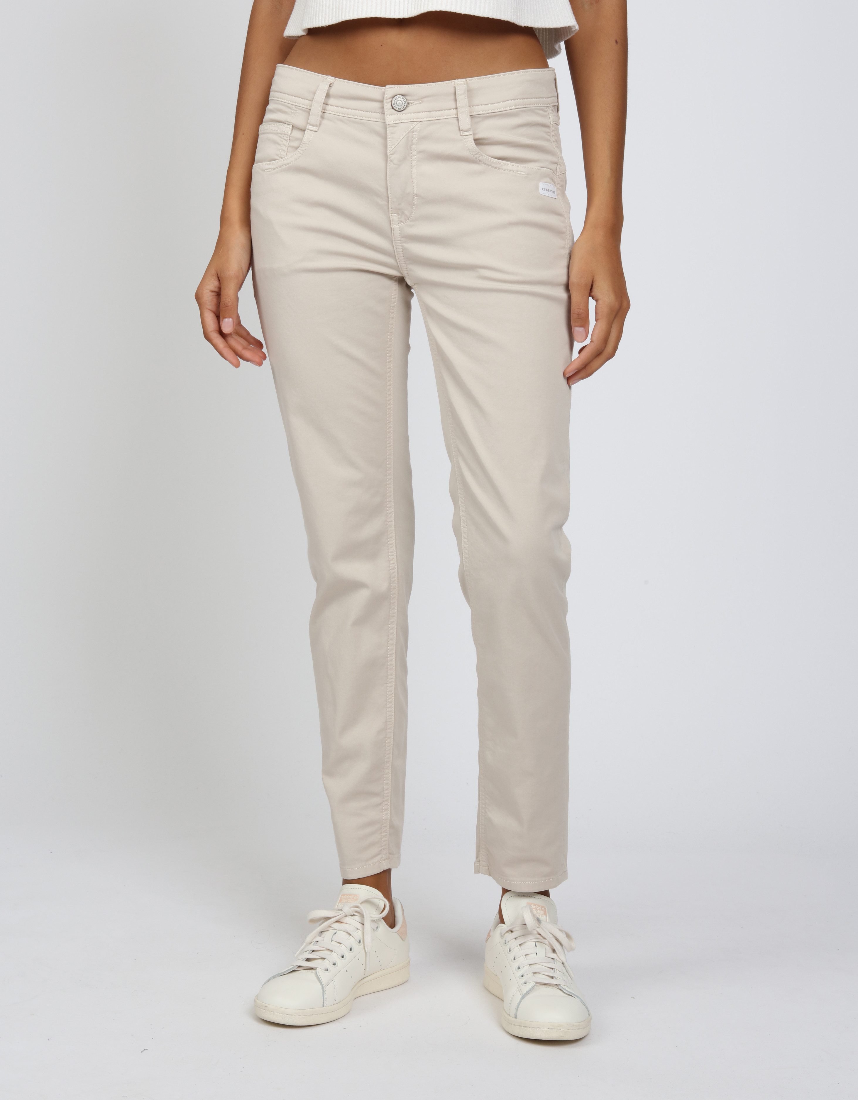 GANG Relax-fit-Jeans 94AMELIE CROPPED aus robustem Gabardine Stretch günstig online kaufen