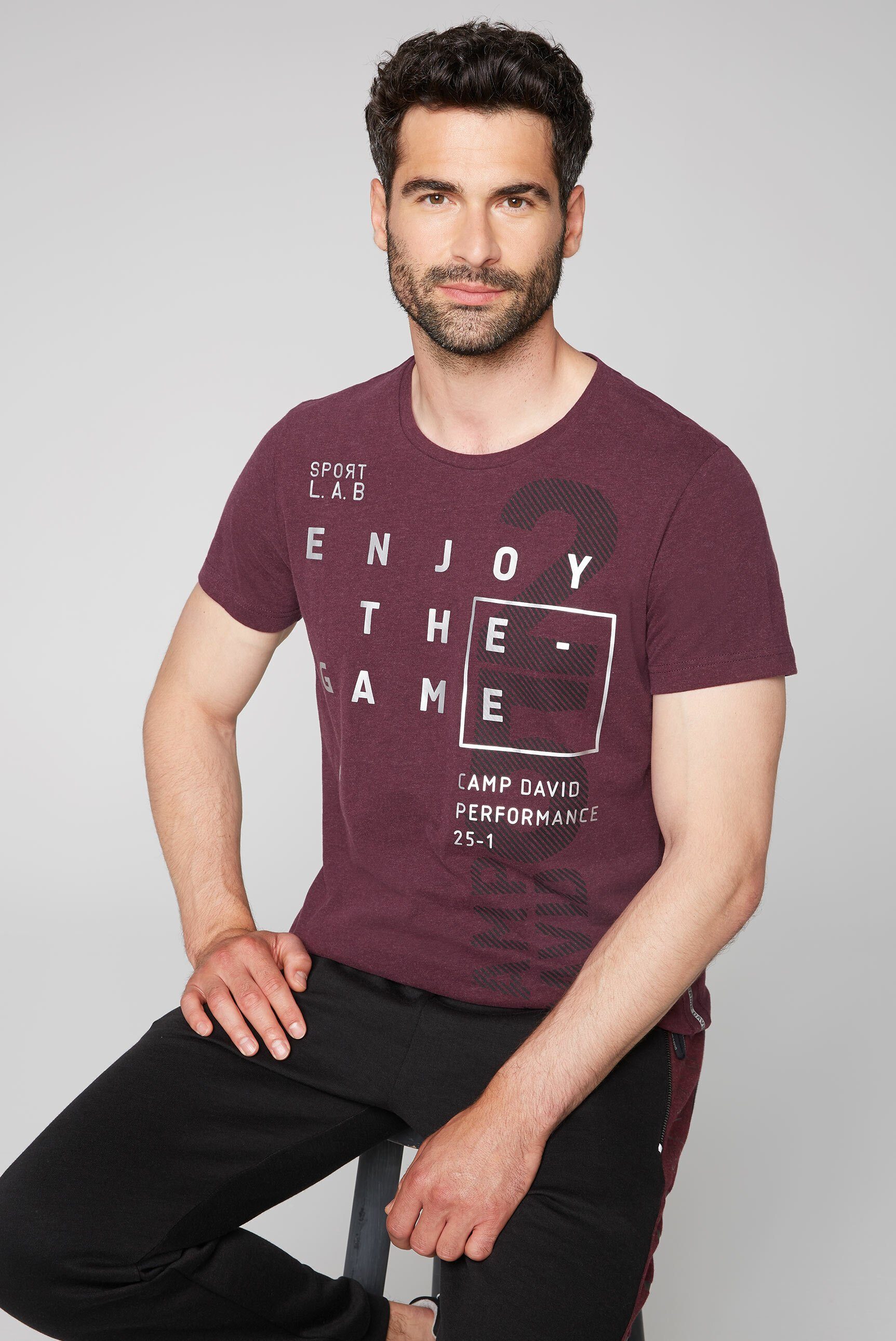 CAMP DAVID T-Shirt keine/nicht relevant, Rundhalsausschnitt mit Rippblende  online kaufen | OTTO