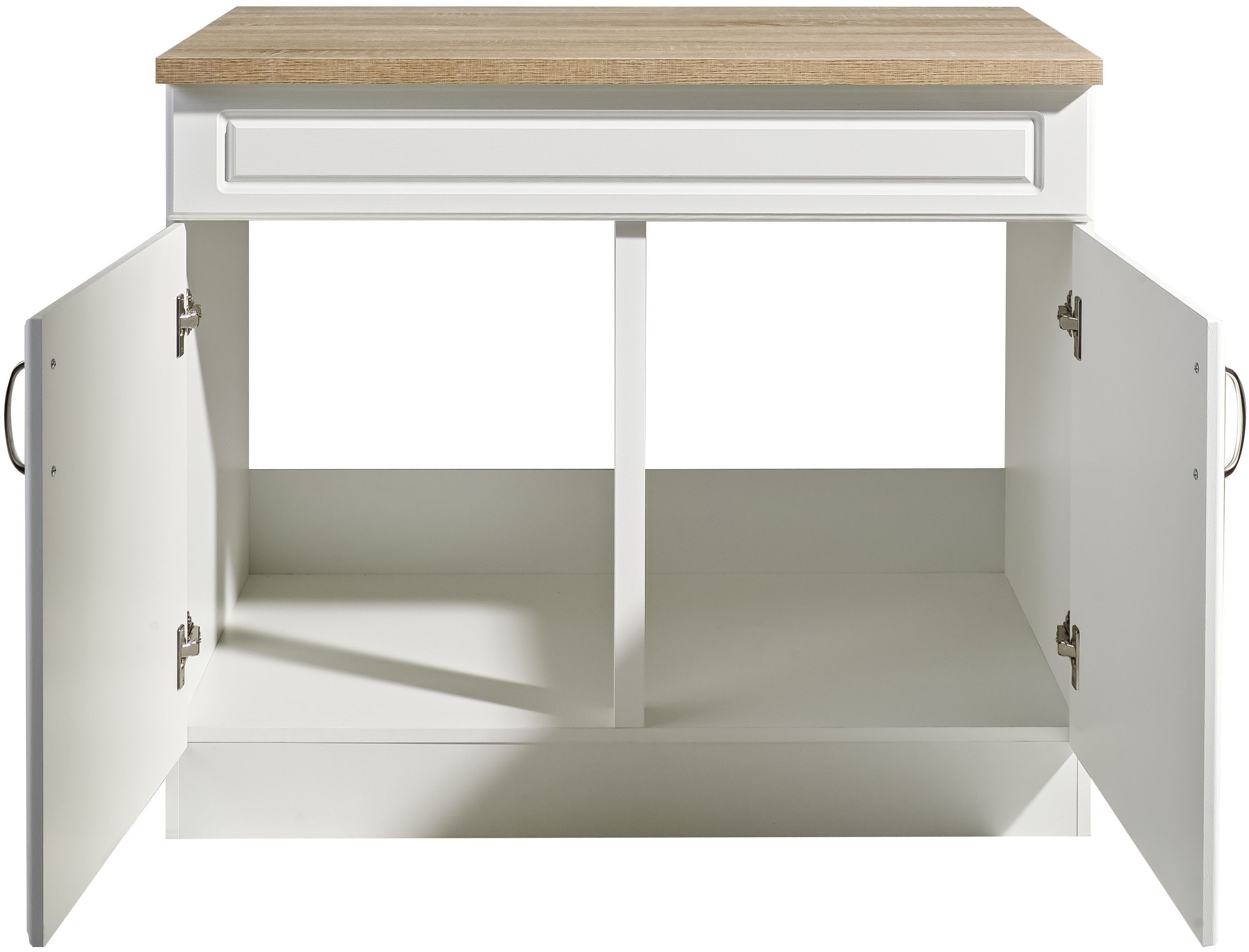 wiho Küchen Unterschrank Linz 100 cm breit, in Landhaus-Optik
