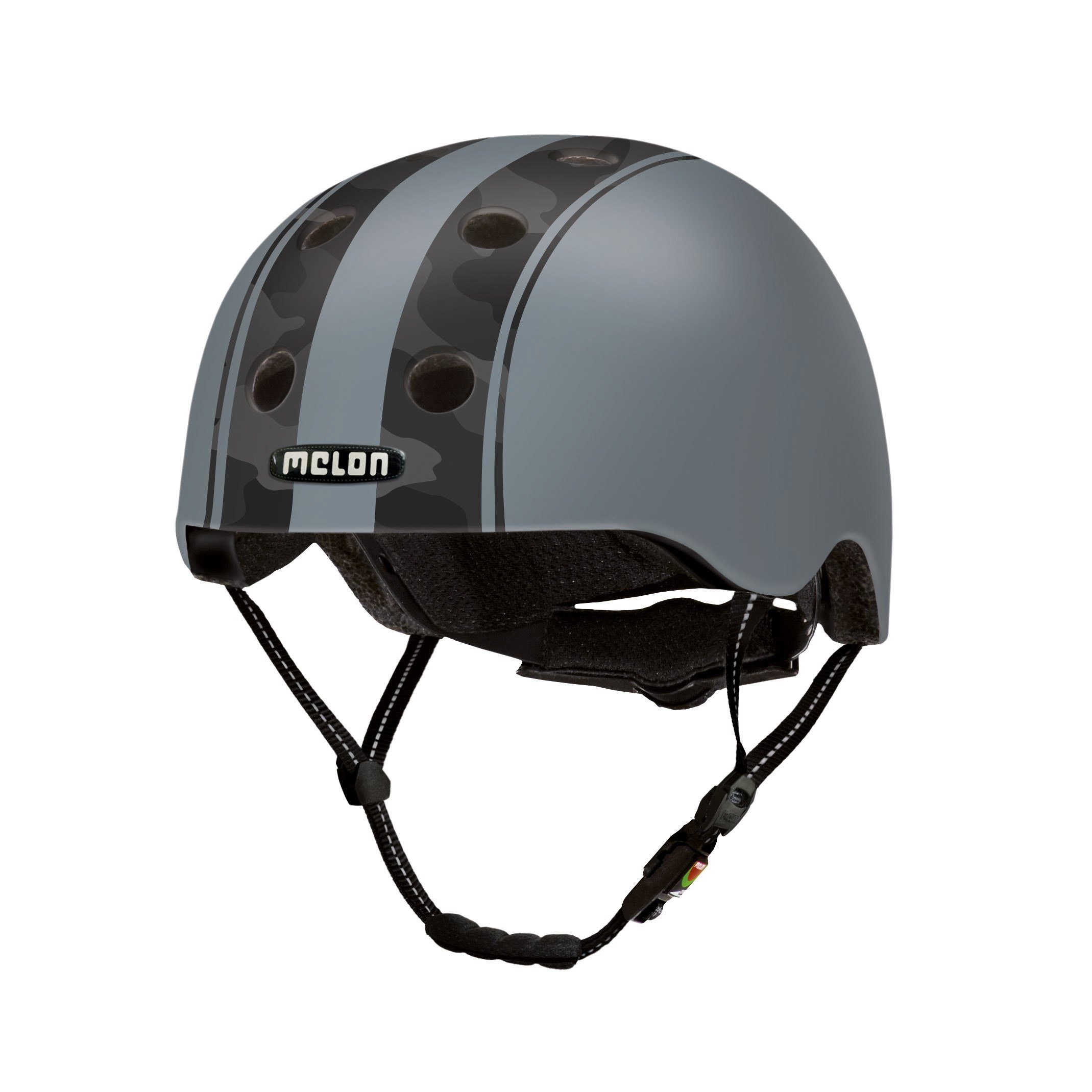 Melon Fahrradhelm Double Camouflage Black (matte), super leicht, Magnetverschluss, größenverstellbar, mehr als 50 Designs