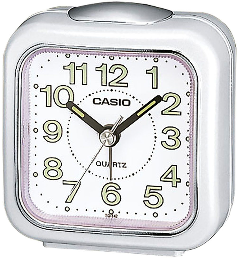 CASIO Quarzwecker TQ-142-1EF Wecker, Reisewecker, Leuchtzeiger, Leuchtziffern, Schlafzimmer