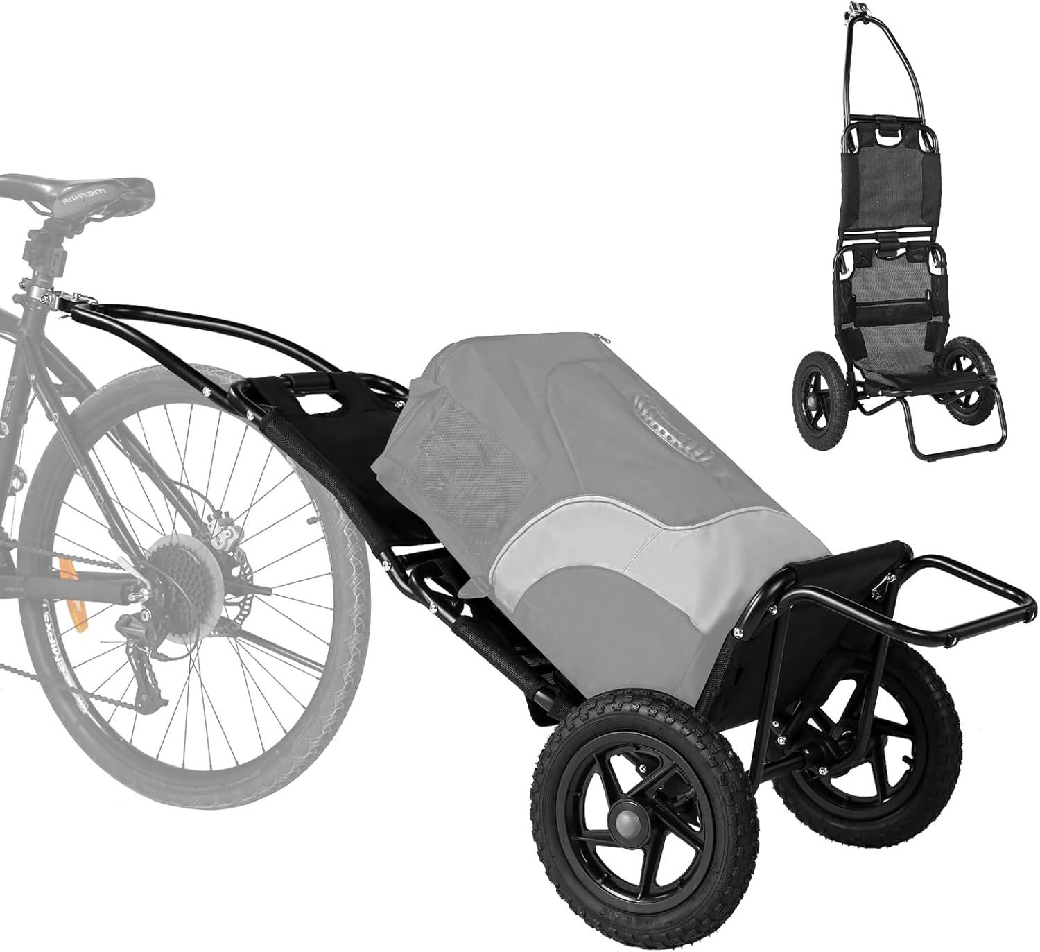 Fine Life Pro Fahrradlastenanhänger Faltbarer Fahrradanhänger, Schnelle Montage, Tragfähigkeit 20 kg