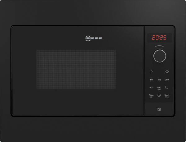 NEFF Einbau-Mikrowelle HLAWG25S3, Mikrowelle, 20 l, 38 cm hohe, 50 cm breite Einbau-Mikrowelle mit LED-Display