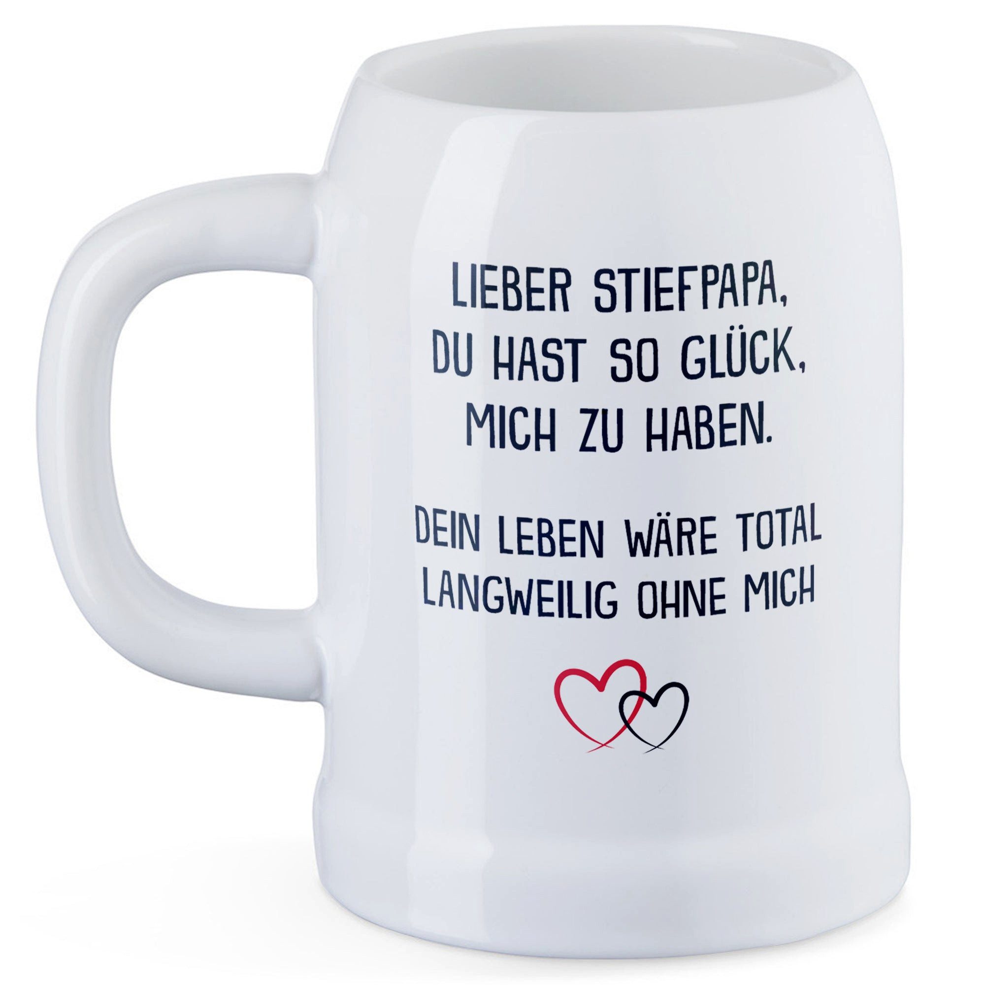 22Feels Bierkrug Stiefvater Geschenk Vatertag Geburtstag Bonus Papa Stiefpapa, Keramik, IN DEUTSCHLAND BEDRUCKT, Spülmaschinenfest