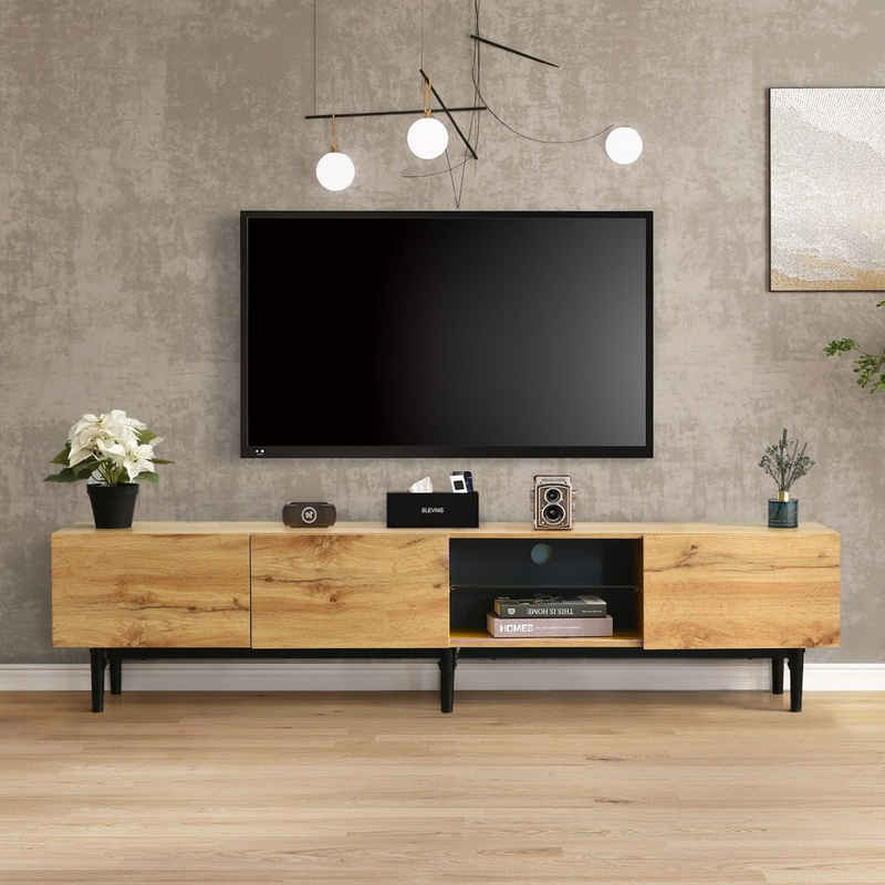 TV-Schrank Fernsehschrank TV-Lowboard mit 7 farblich variablen LED-Leuchten 175 x 31 x 41cm
