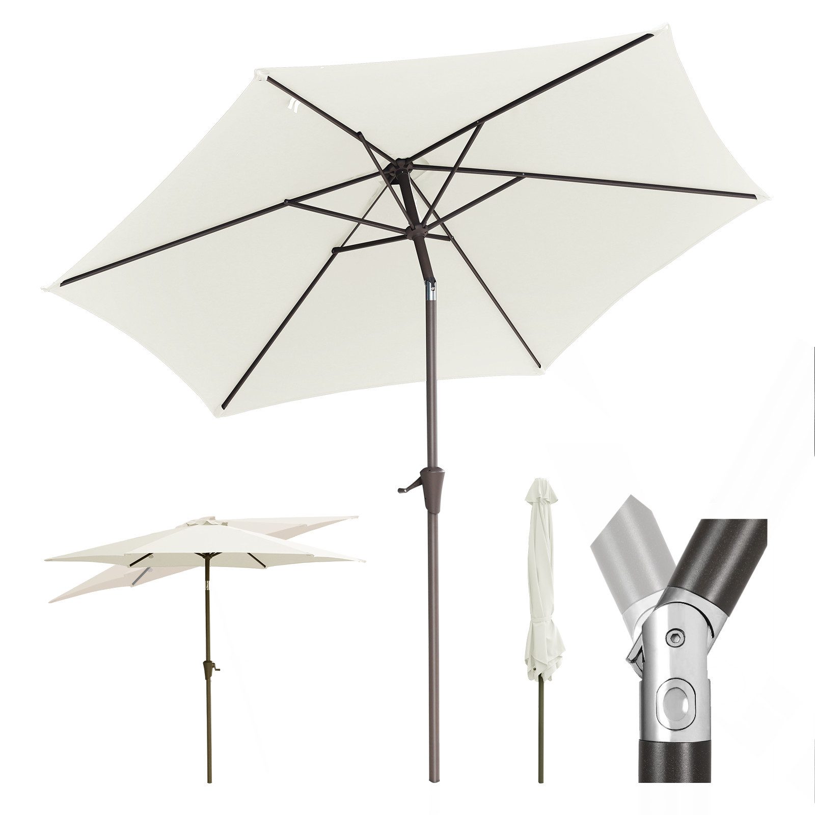 Sekey Sonnenschirm ø 270 cm Sonnenschirm günstig online kaufen
