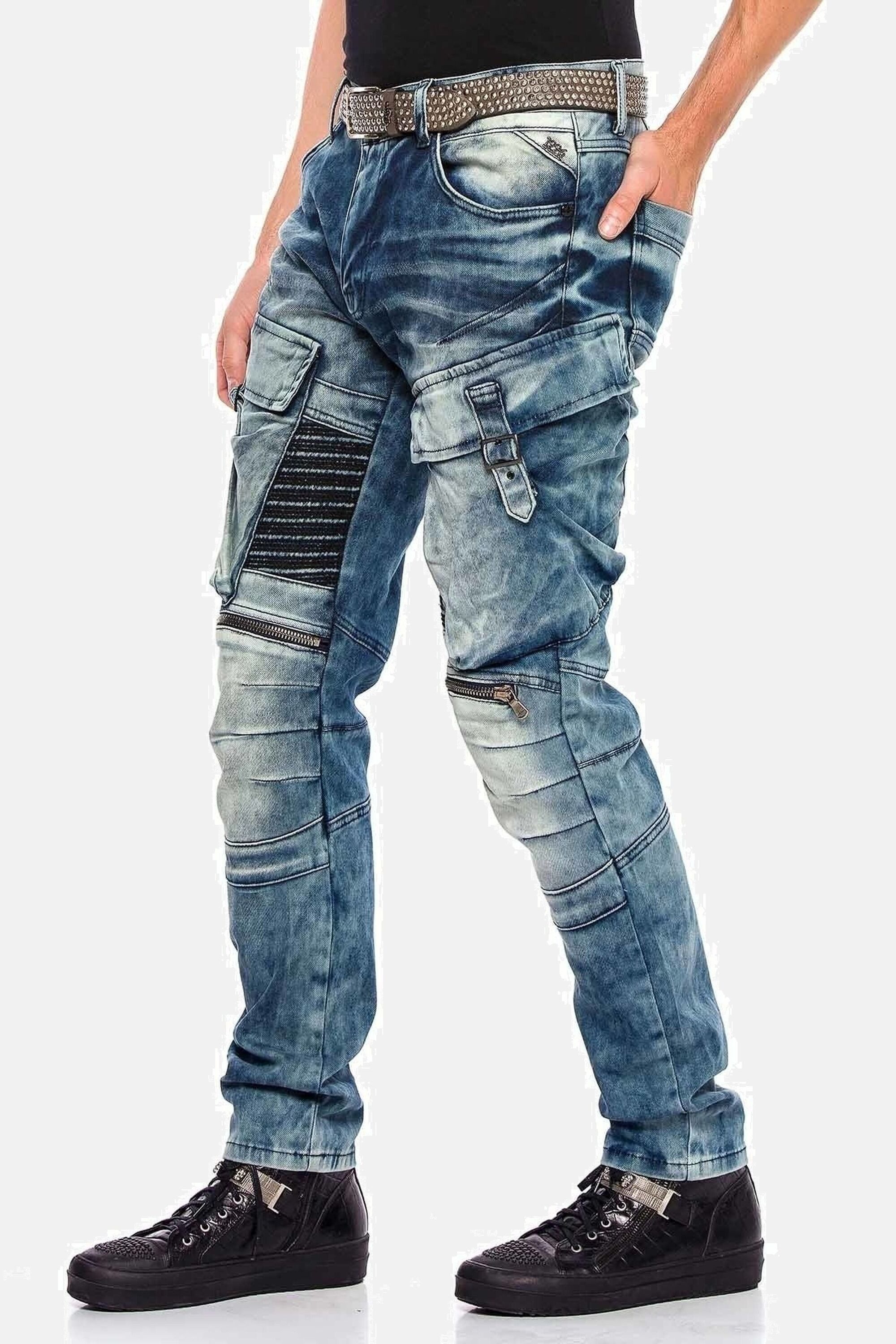 Cipo & Baxx Cargojeans Jeans im Used-Look, CD-523