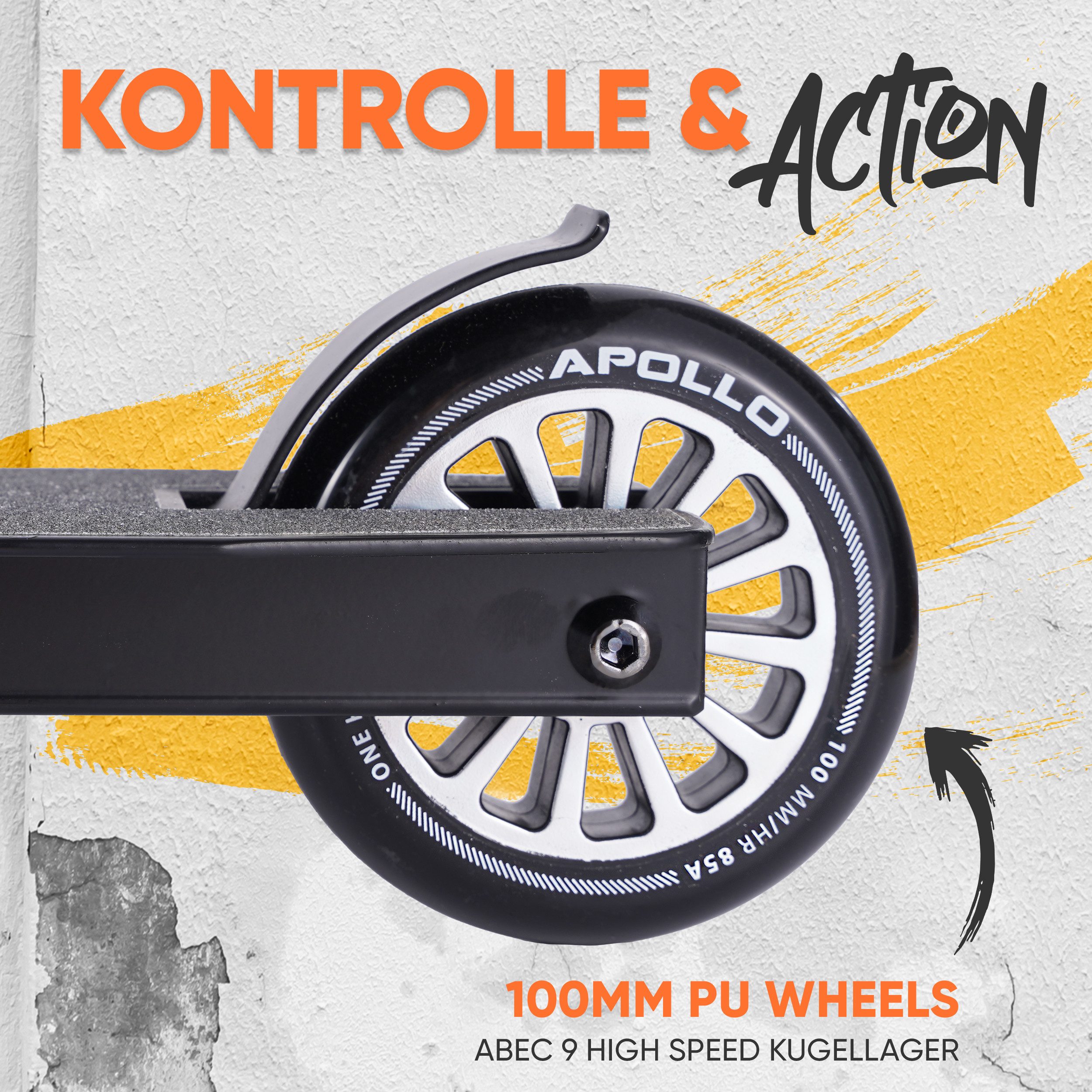 Apollo Stuntscooter Gravity - Fun-Kickscooter für Kinder und Teenager, Hohe Belastbarkeit (bis 100kg) und einfaches Handling. – Bild 3 von 5